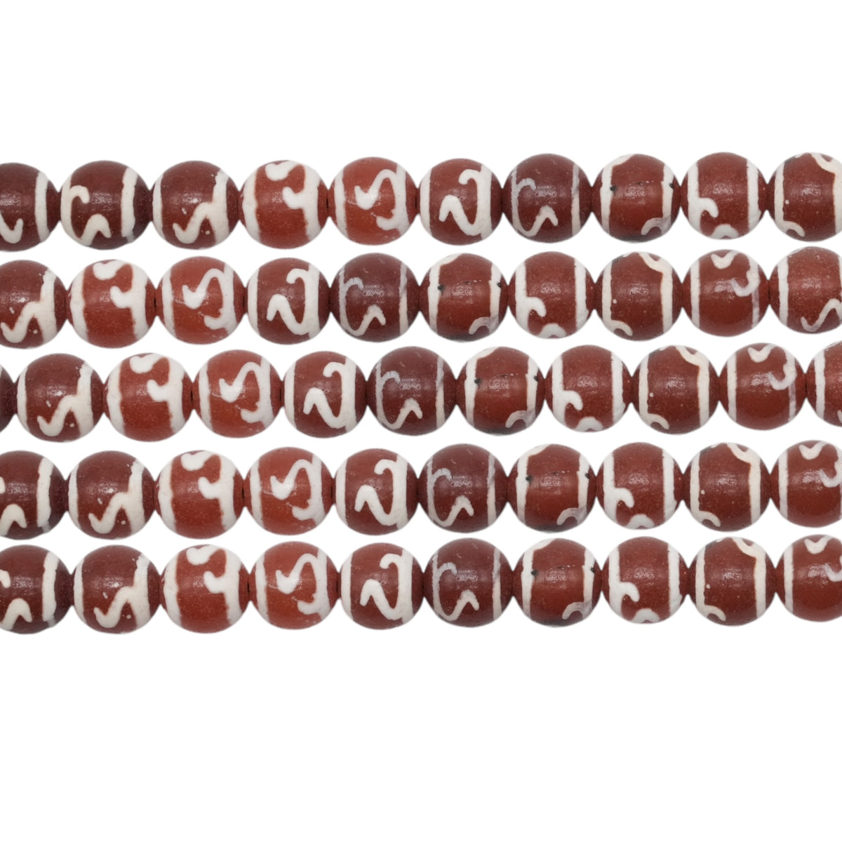 Fil de perle Agate du Tibet Dzi 8mm #28 - Foliesbijoux