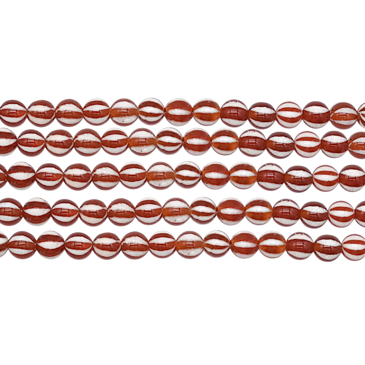Fil de perle Agate du Tibet 6 mm #74 - Foliesbijoux
