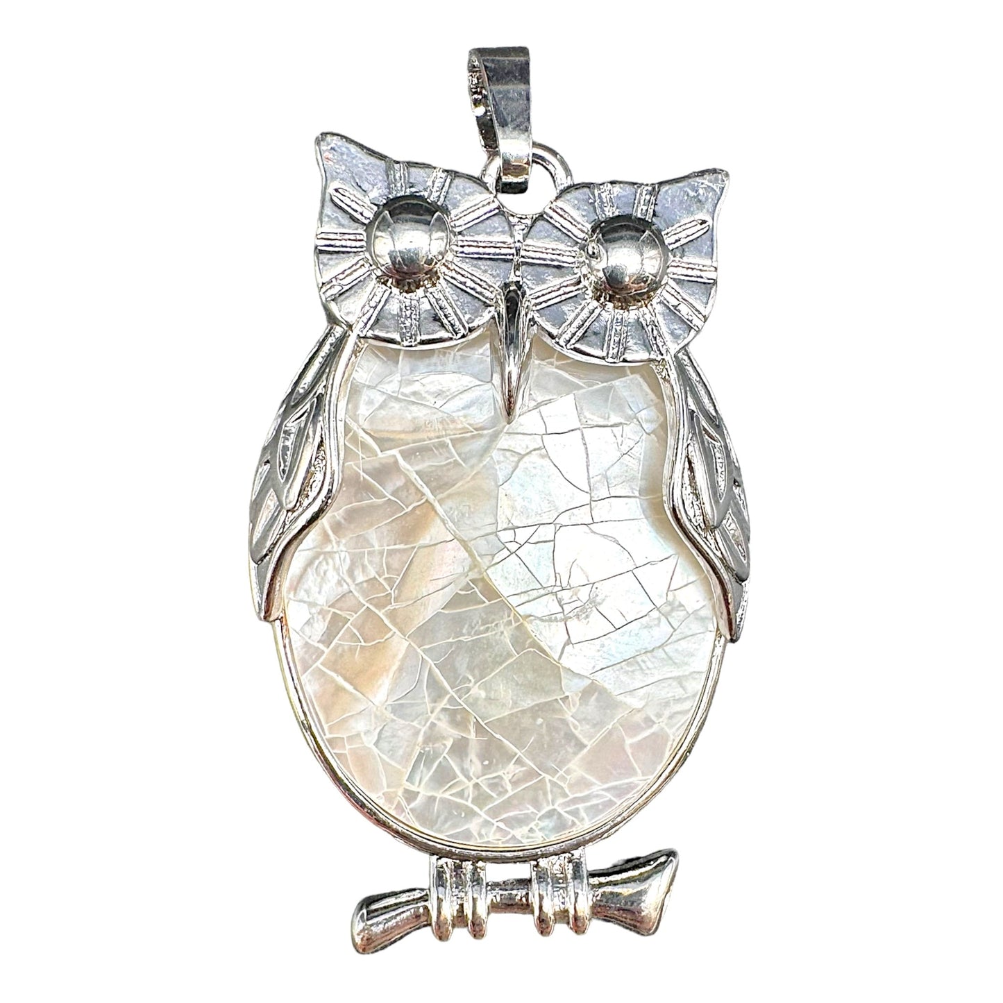 Pendentif chouette en nacre - Foliesbijoux