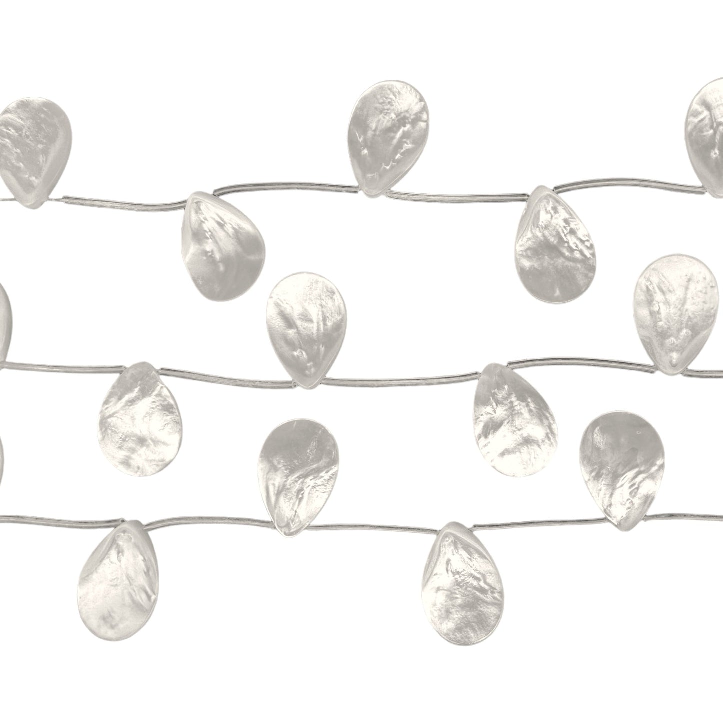 Fil de goutte en nacre blanche - Foliesbijoux