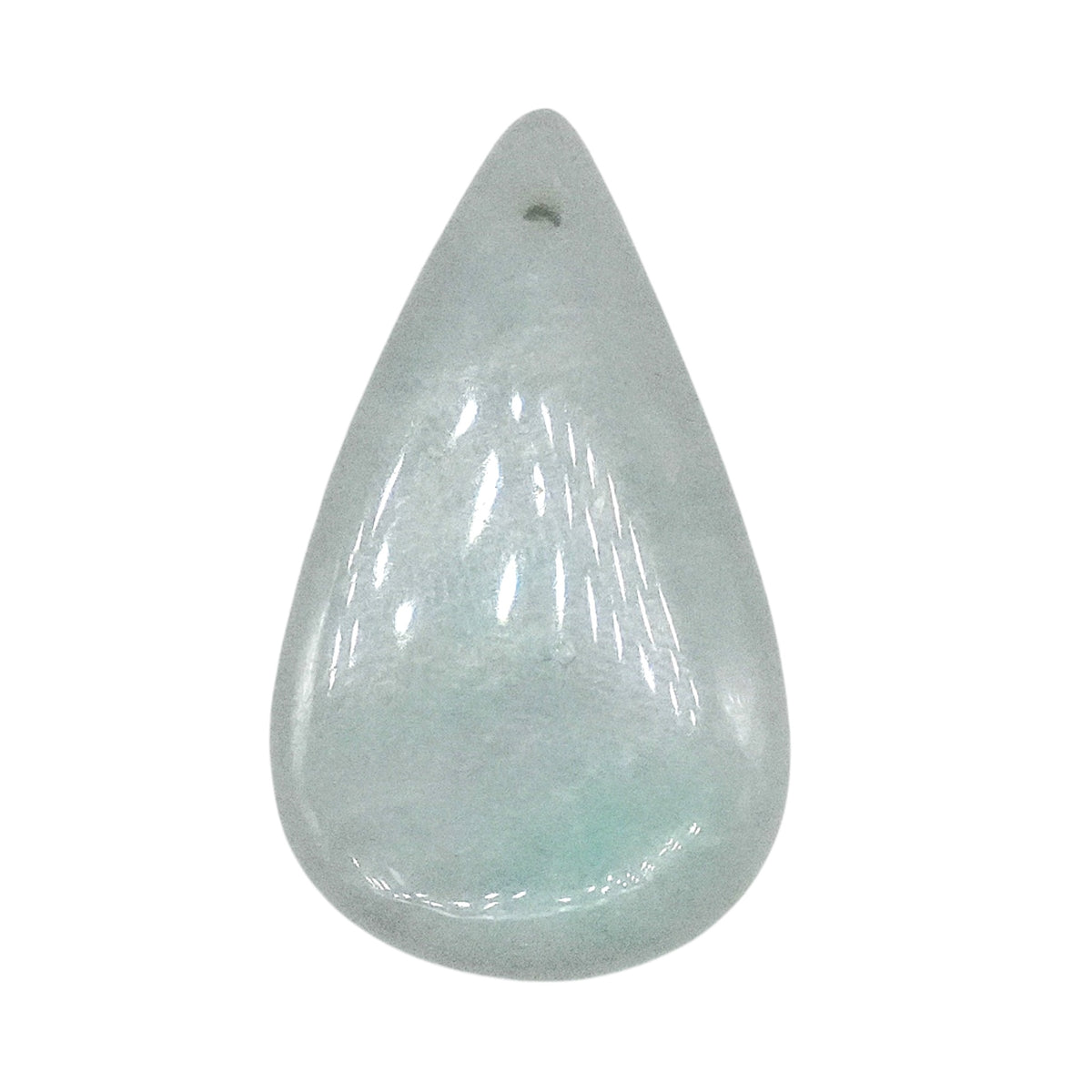 Pendentif Jade de Birmanie forme goutte percé devant (réf 22x26) - Foliesbijoux