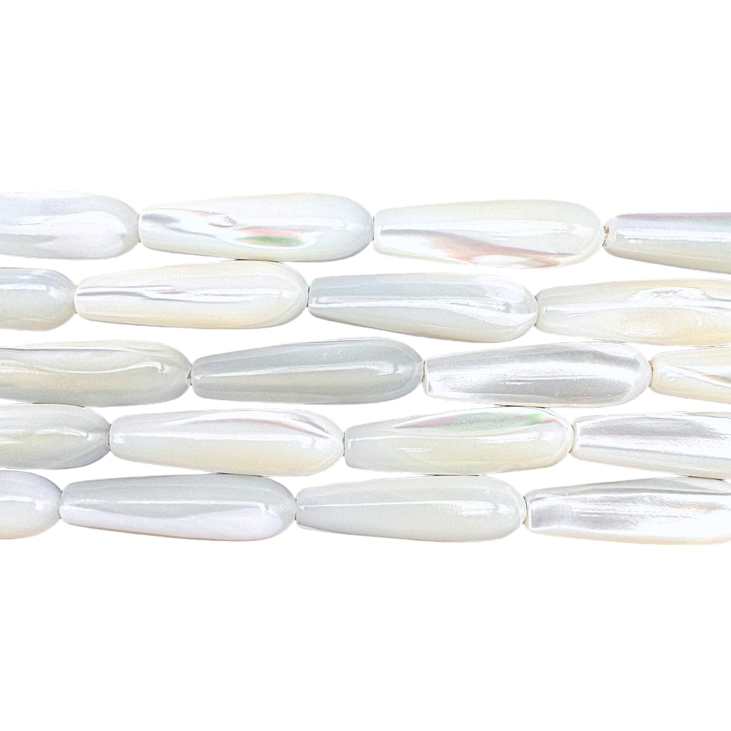 Fil de conique nacre 4x8 mm - Foliesbijoux