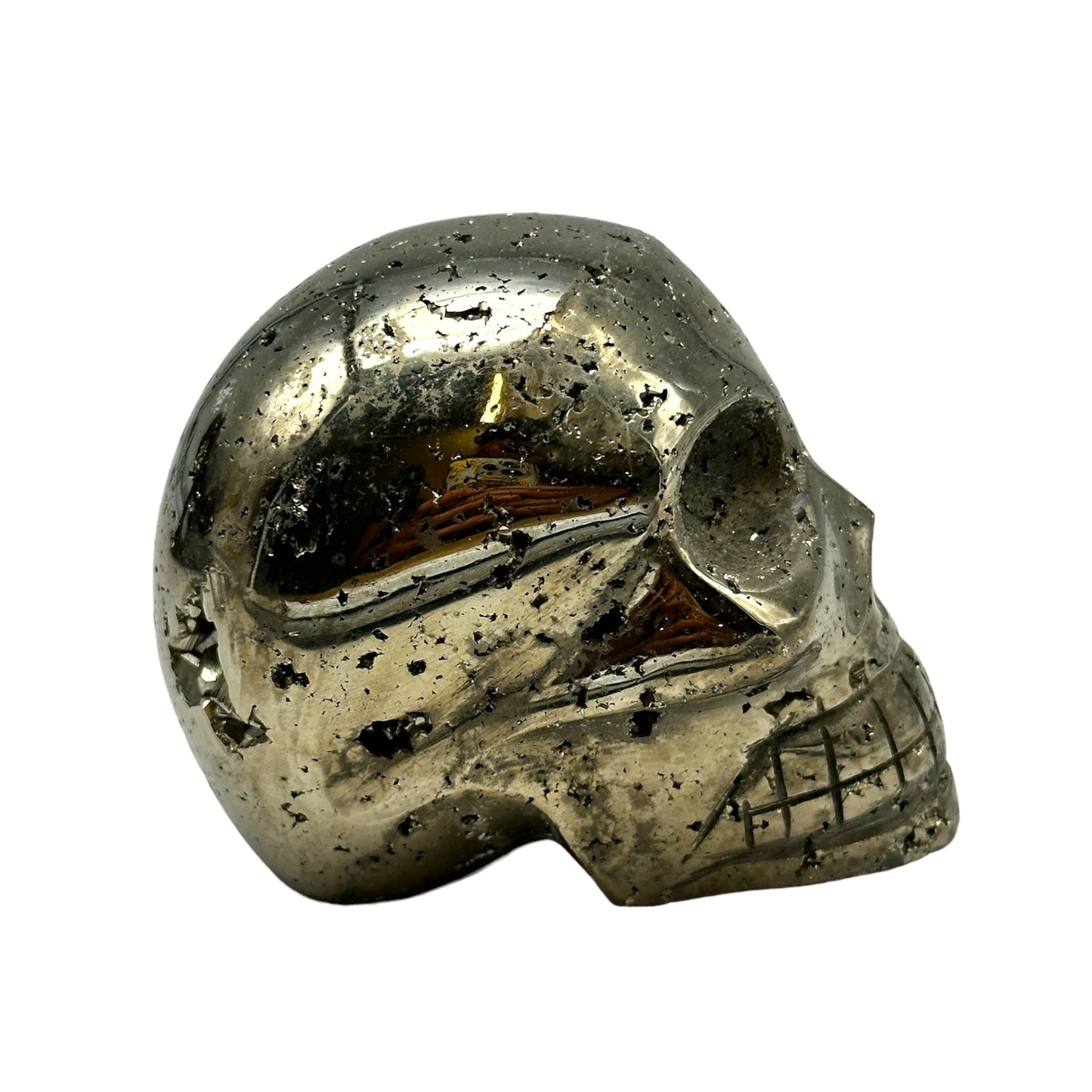 Crâne en Pyrite du Pérou AAA - Foliesbijoux