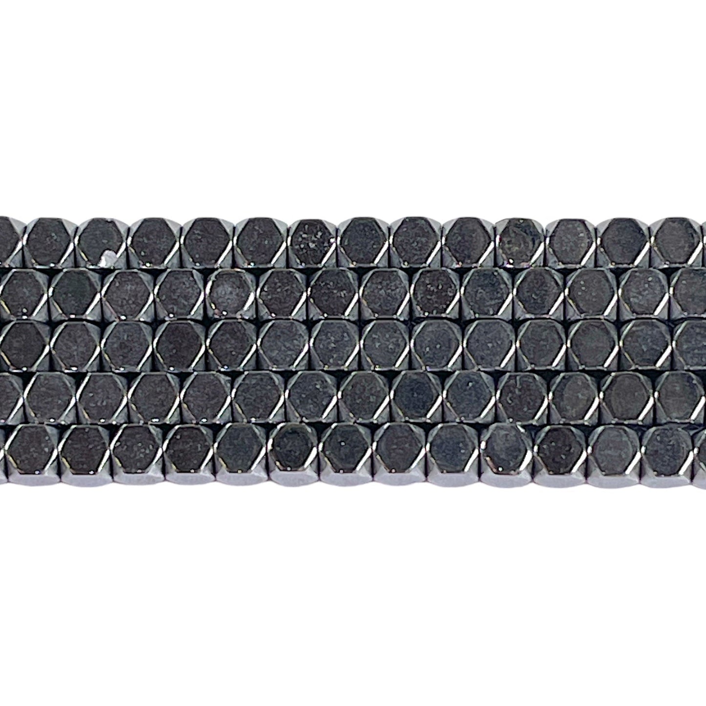 Fil de perle Hématite electroplaquée argenté HEA-96 - Foliesbijoux