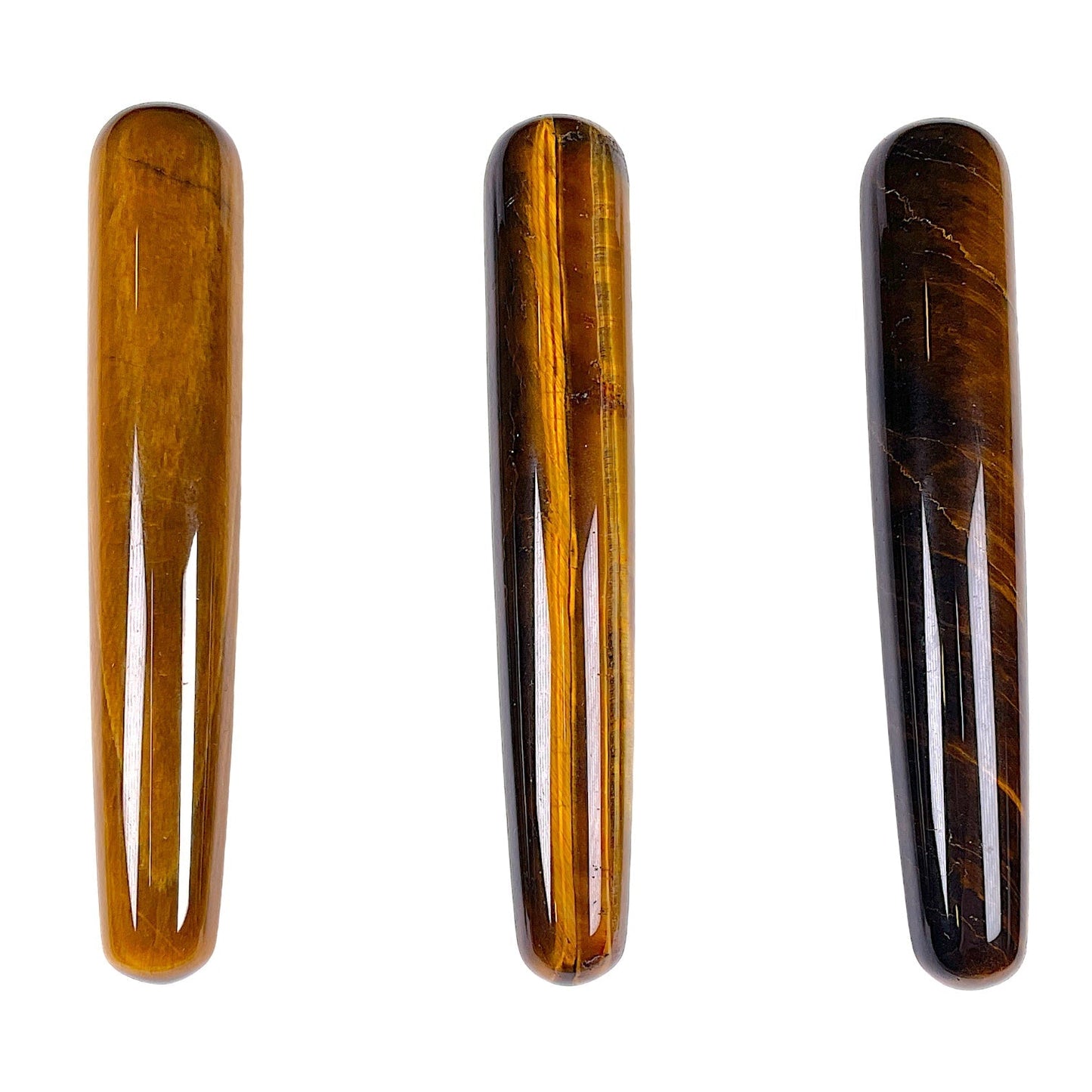 Baton de massage Oeil de tigre à l’unité - Foliesbijoux