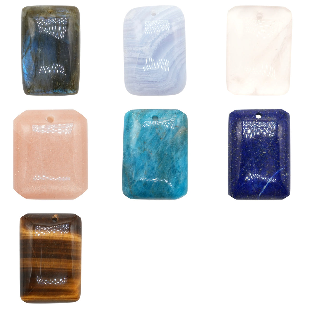 Pendentif rectangulaire 15x20-19x30 mm (7 pierres disponible)