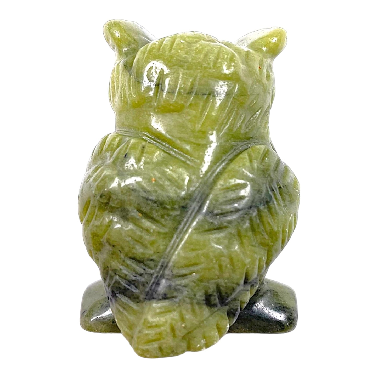 Figurine Hibou en Jade de Thailande - Foliesbijoux