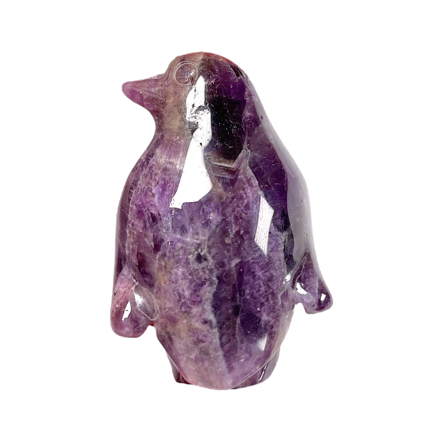 Figurine de pingouin en Améthyste - Foliesbijoux