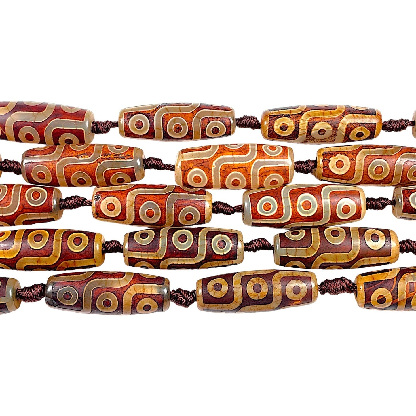 Fil Agate du Tibet Dzi 10x30mm #16 - Foliesbijoux