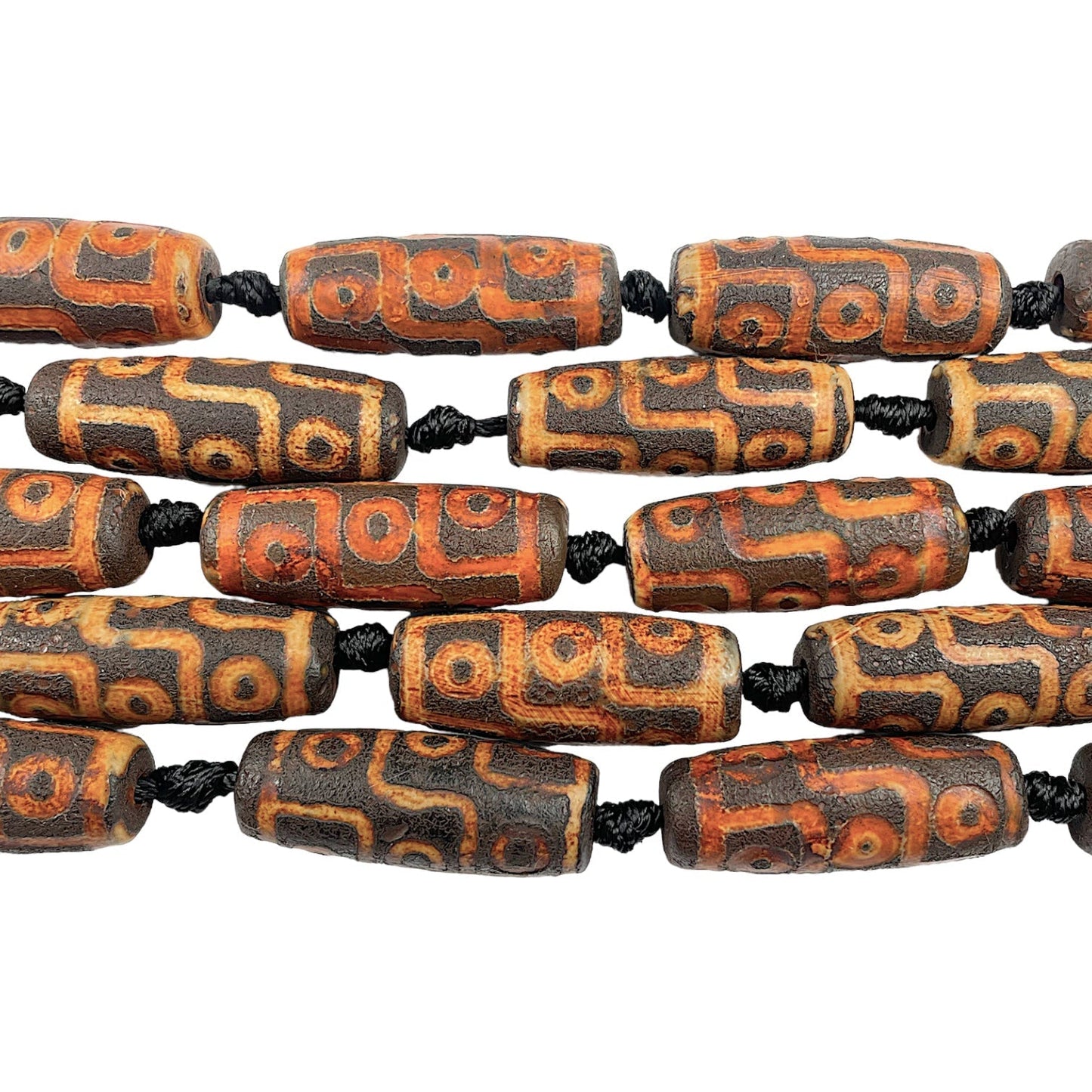 Fil Agate du Tibet Dzi 10x30mm #13 - Foliesbijoux