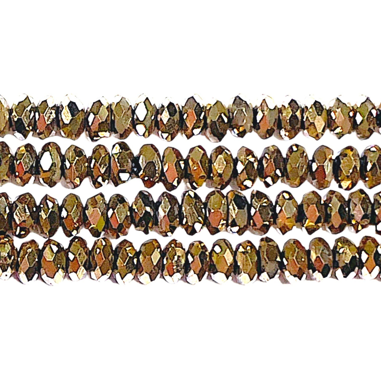 Fil de perle Hématite electroplaquée doré/bronze HED-98 - Foliesbijoux