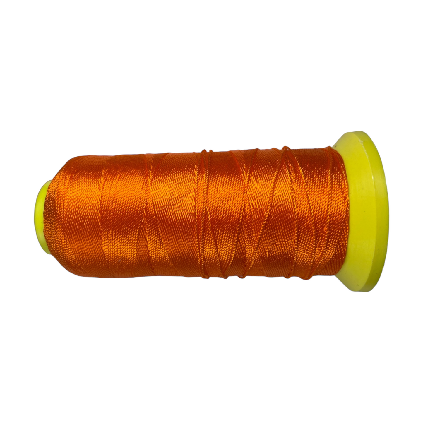 Bobine de fil en polyester orange foncé pour fabrication de collier - Foliesbijoux