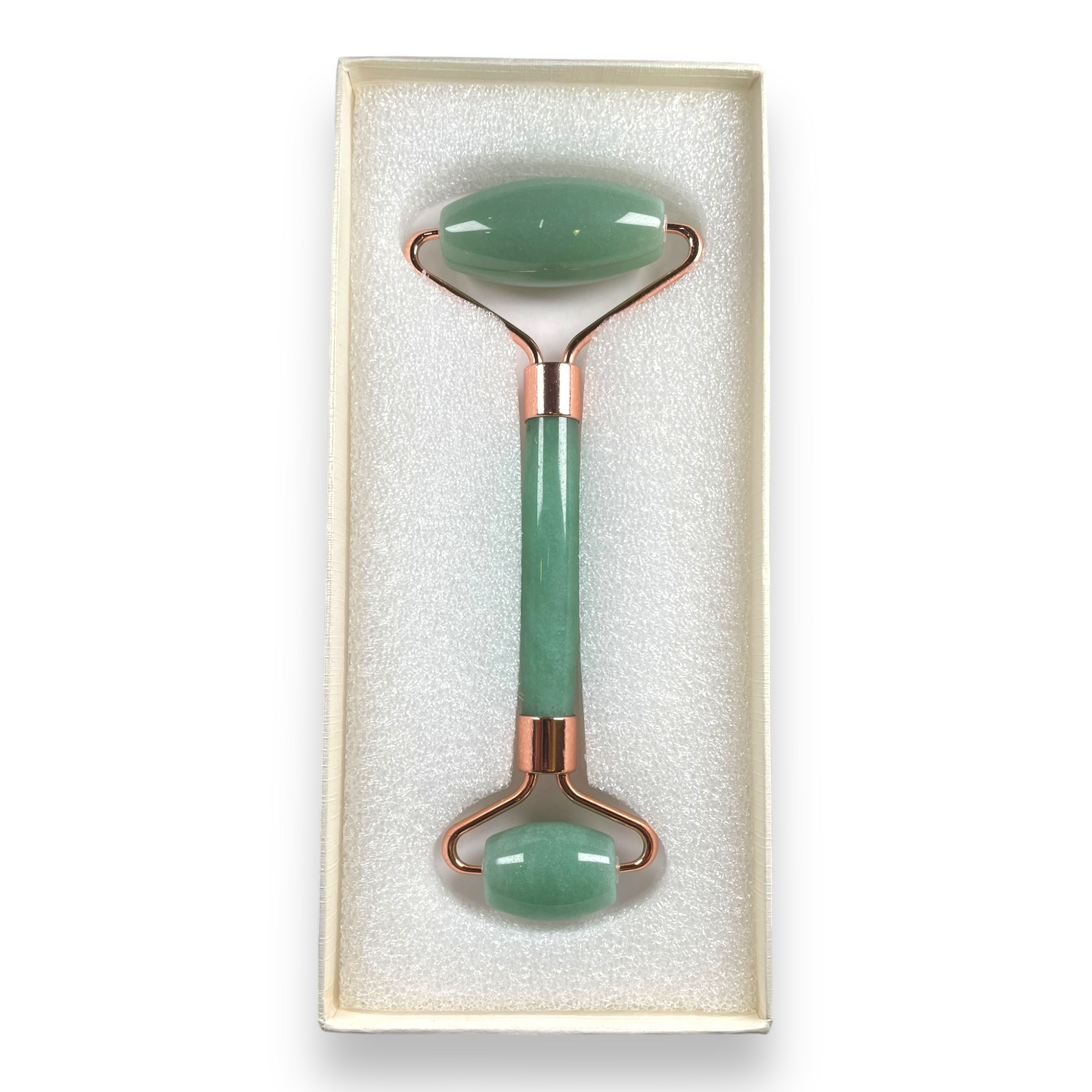 Rouleau de massage Aventurine verte Anti-Imperfection - Foliesbijoux