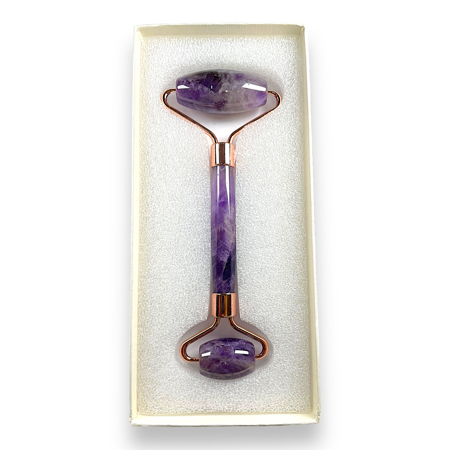 Rouleau de massage améthyste Peaux sensible/Anti-imperfection - Foliesbijoux