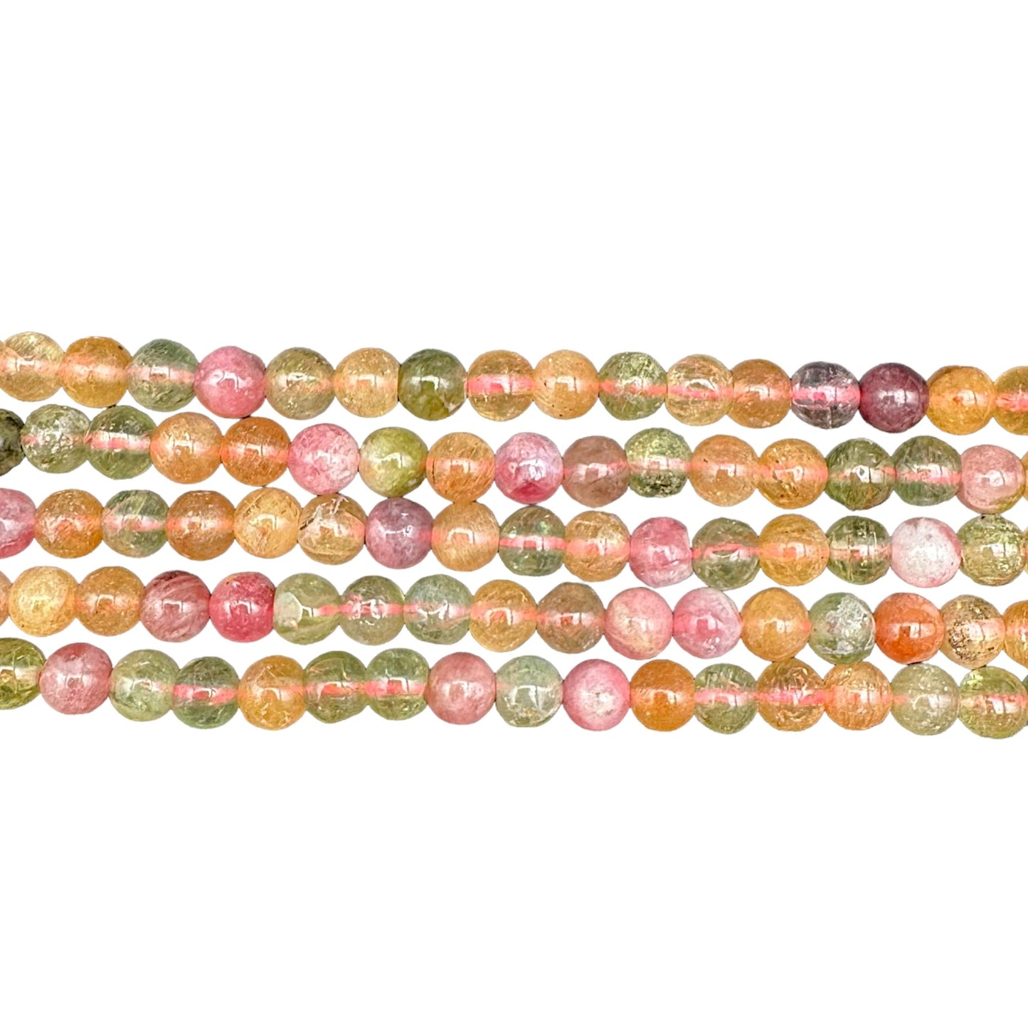 Fil de perle Tourmaline multicolore - Foliesbijoux