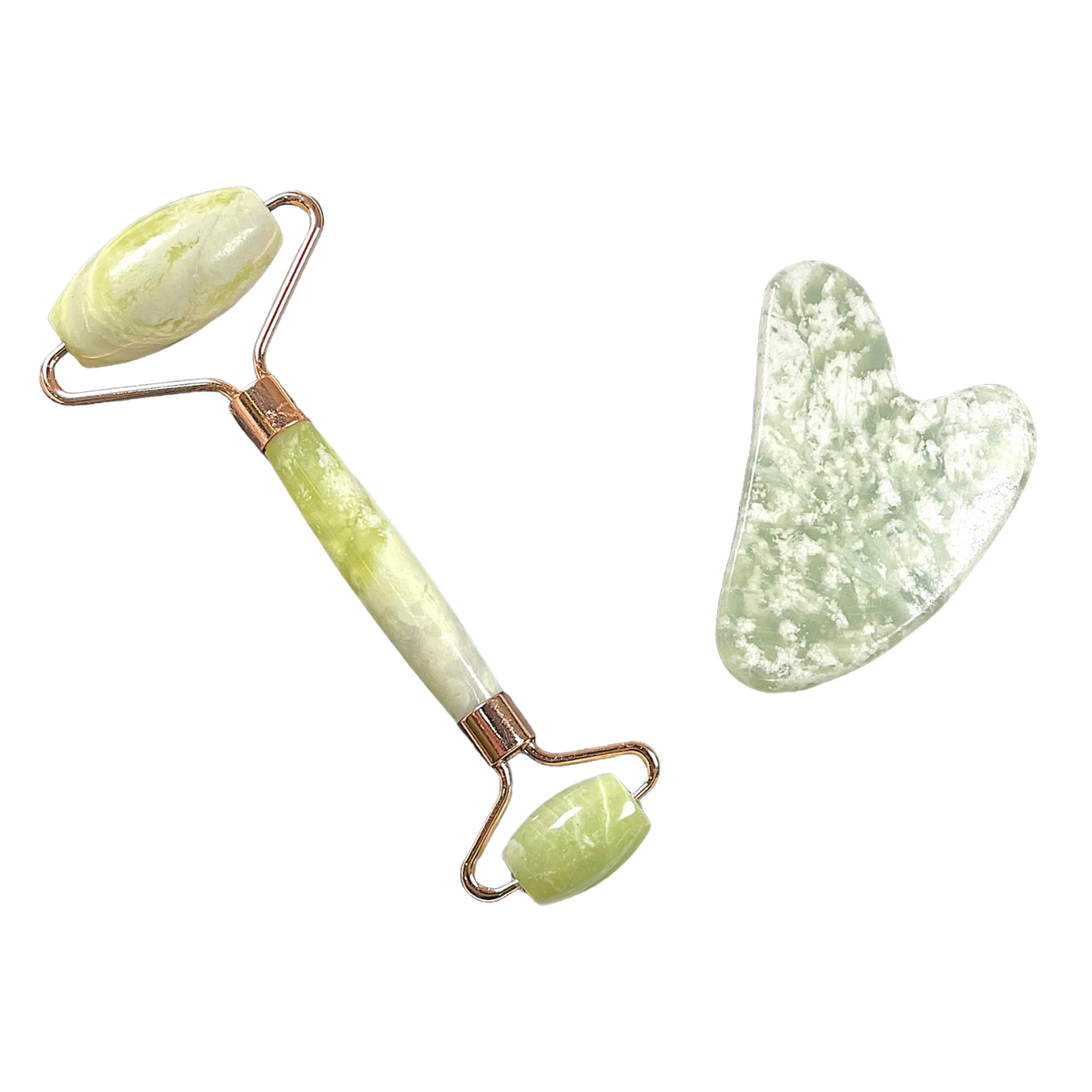 Coffret gua sha jade de Chine & rouleau massage - Foliesbijoux