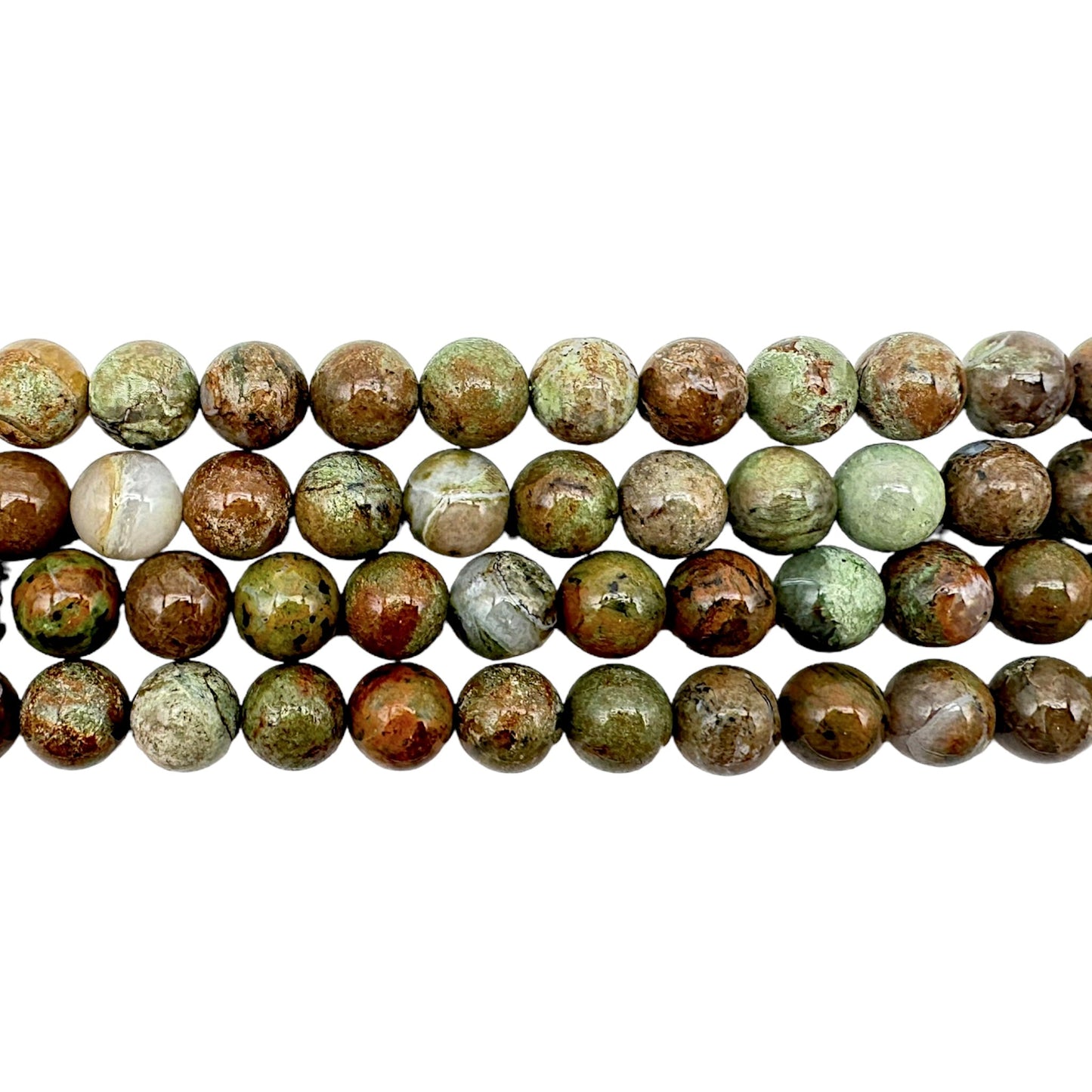 Fil de perles Pietersite verte - Foliesbijoux