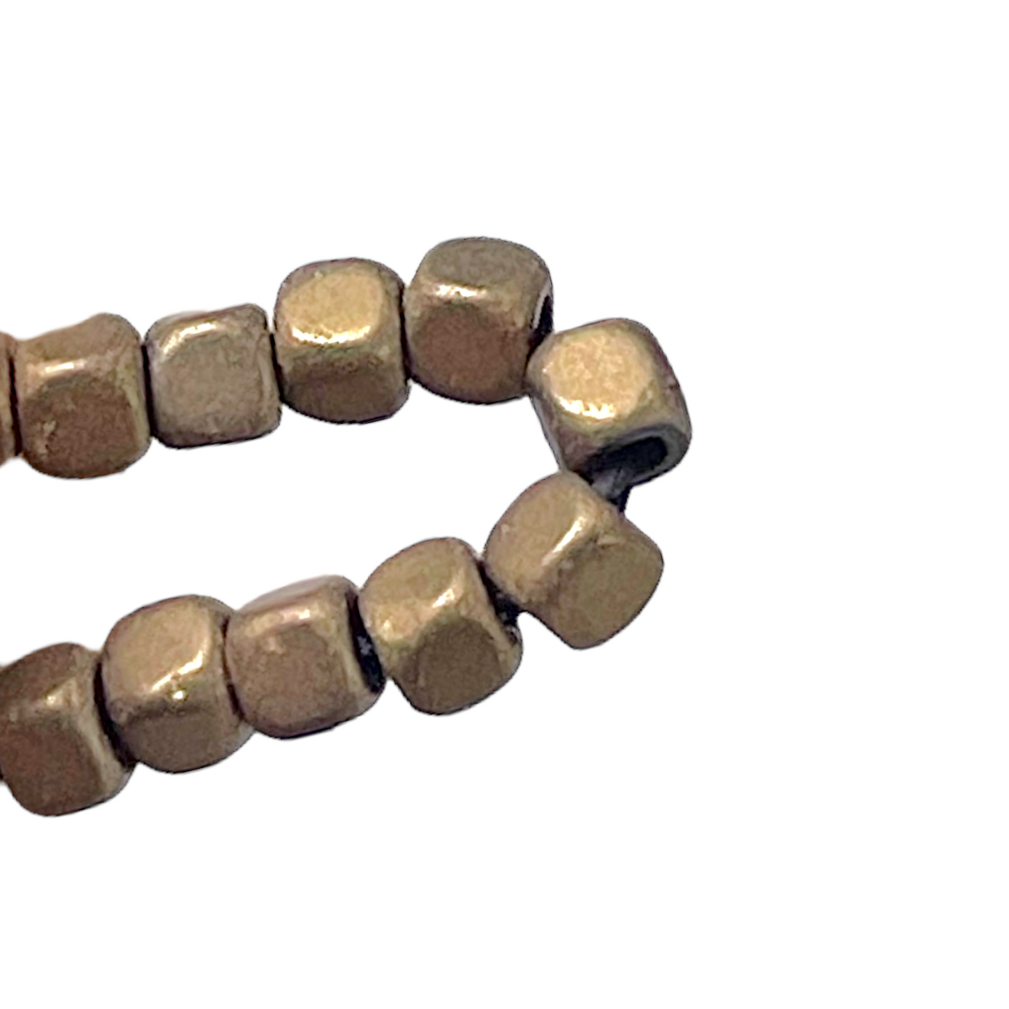 Fil de perle Hématite electroplaquée matte MD-7 - Foliesbijoux