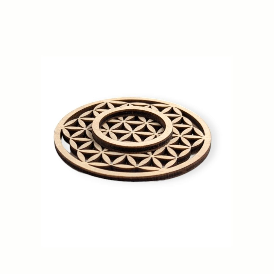 Support plaque pour sphere fleur de vie en bois 6 cm (référence: ESO-089) - Foliesbijoux