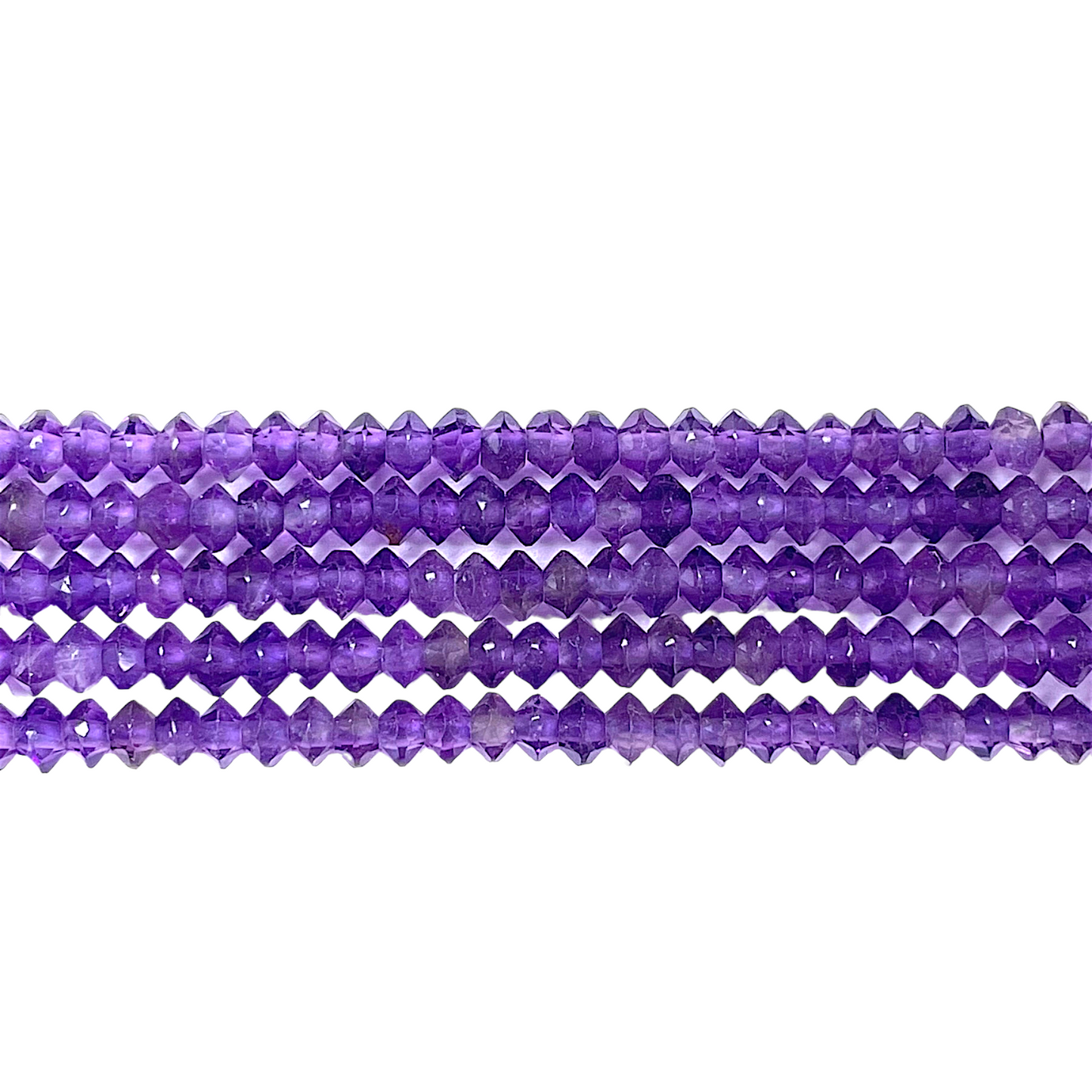 Fil de perles facettées Amethyste 2x3 mm - Foliesbijoux