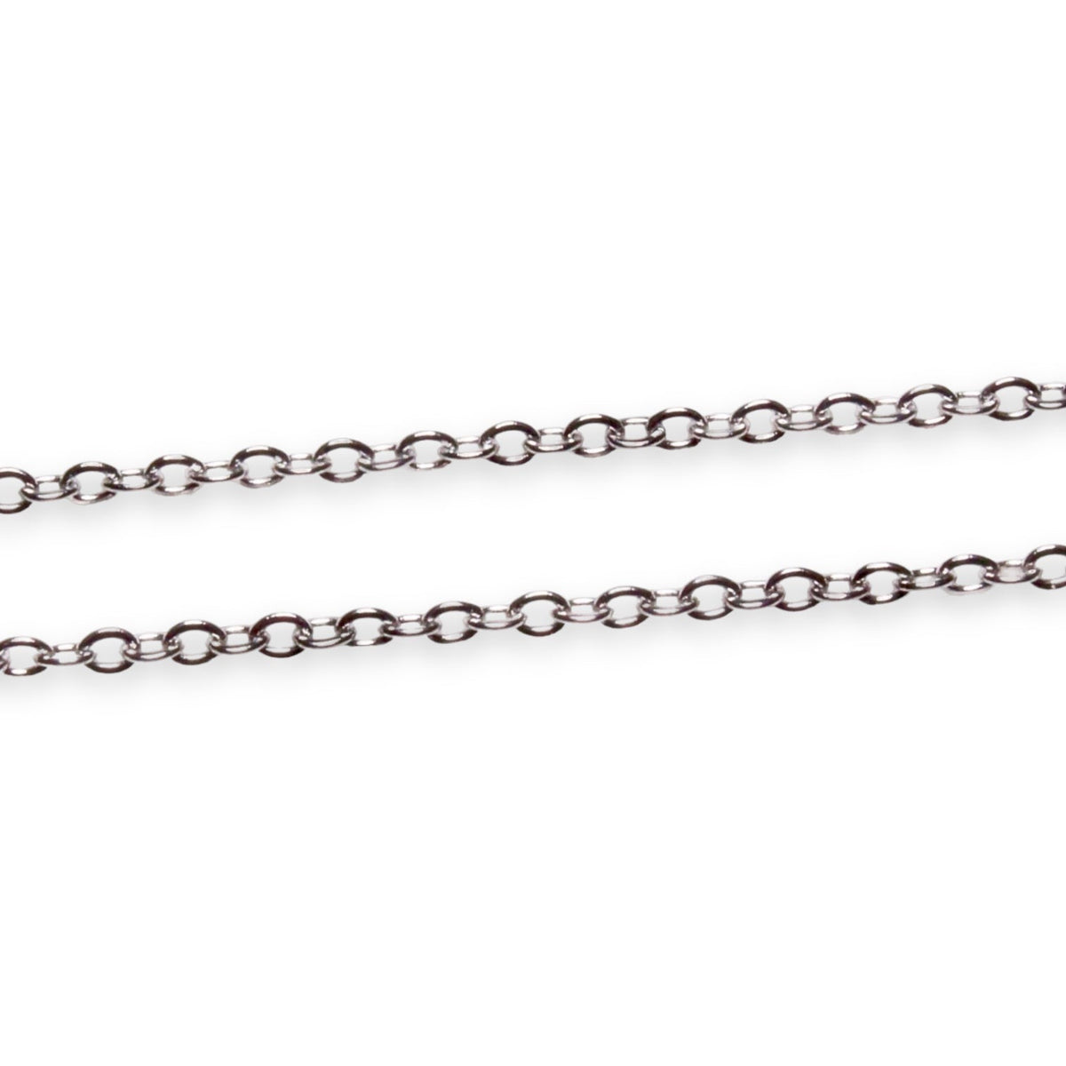 10 chaînes en acier argenté inoxydable (1-0.4)A - Foliesbijoux