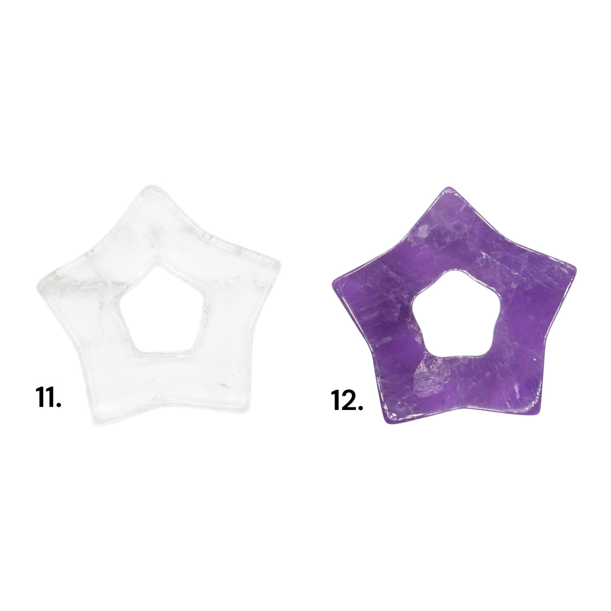 Set of 2 Star charms for earrings (Hoop earring not included) (2 sizes available)