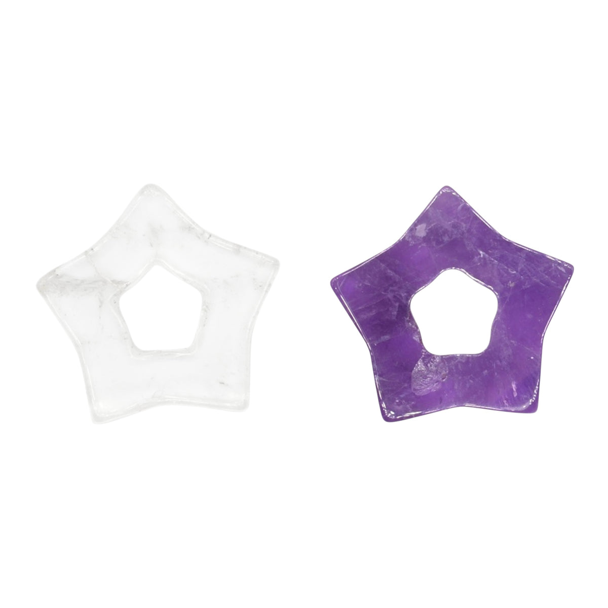 Set of 2 Star charms for earrings (Hoop earring not included) (2 sizes available)
