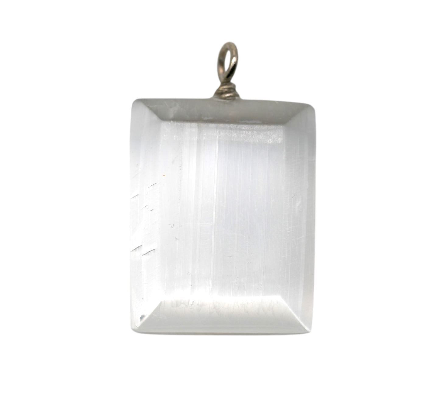 Pendentif en Sélénite rectangulaire - Foliesbijoux