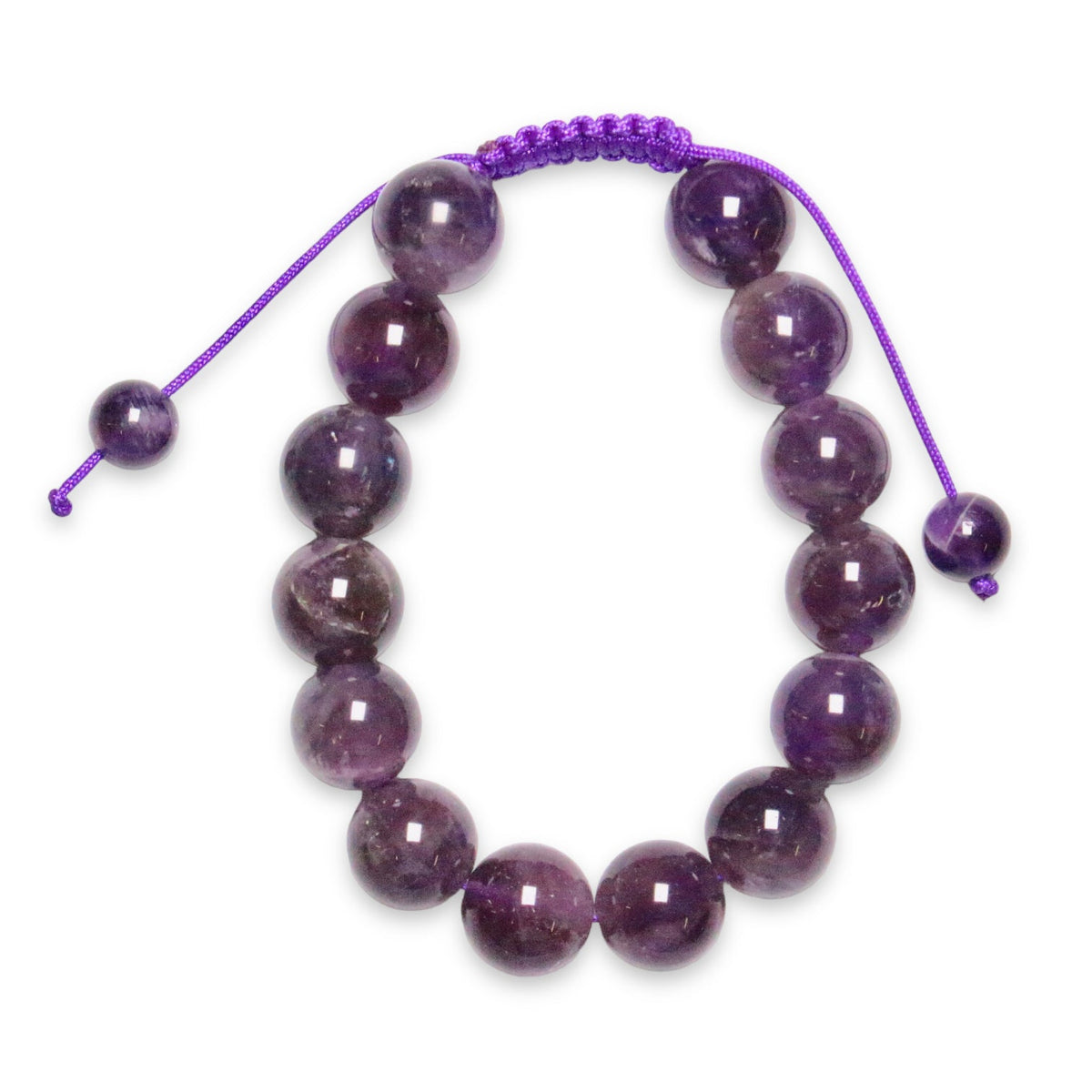 Bracelet Shamballa Améthyste A - Foliesbijoux