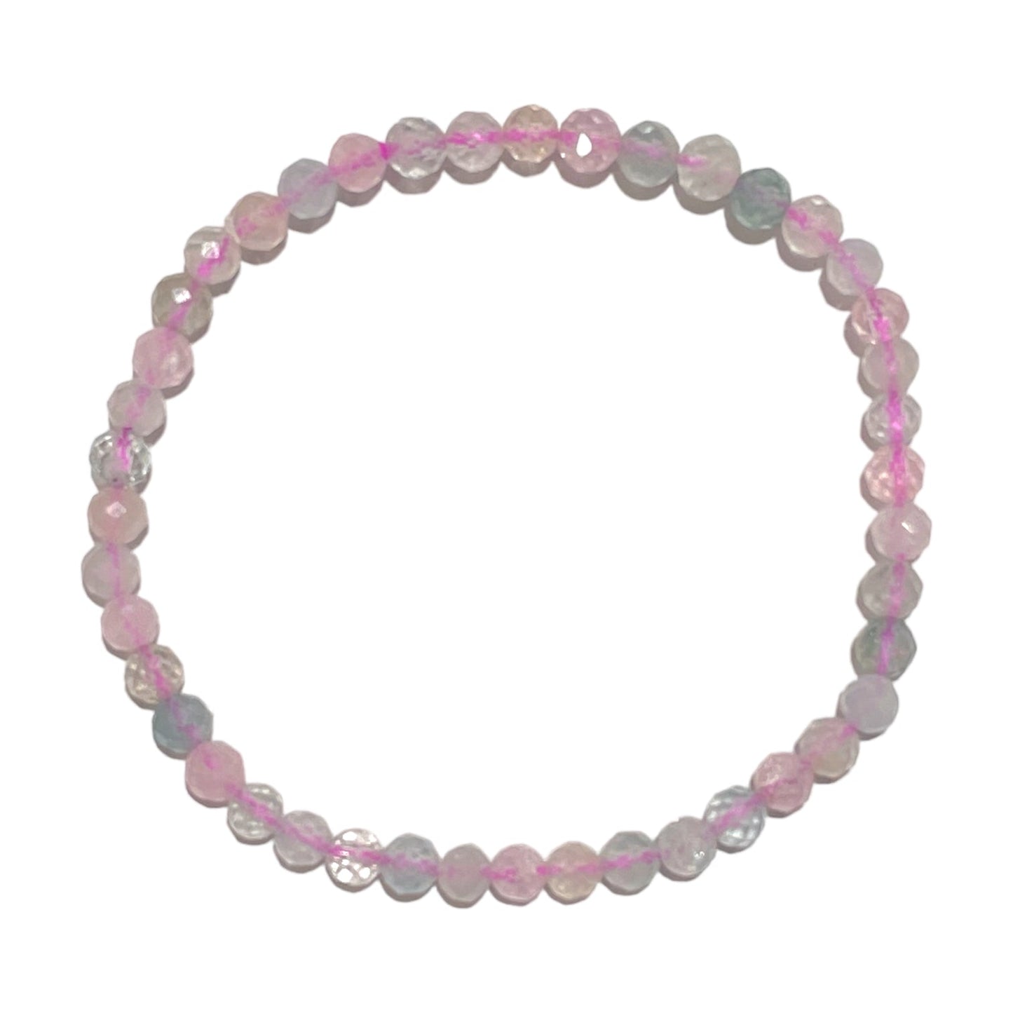 Bracelet Facetté 4mm Morganite A+ - Foliesbijoux