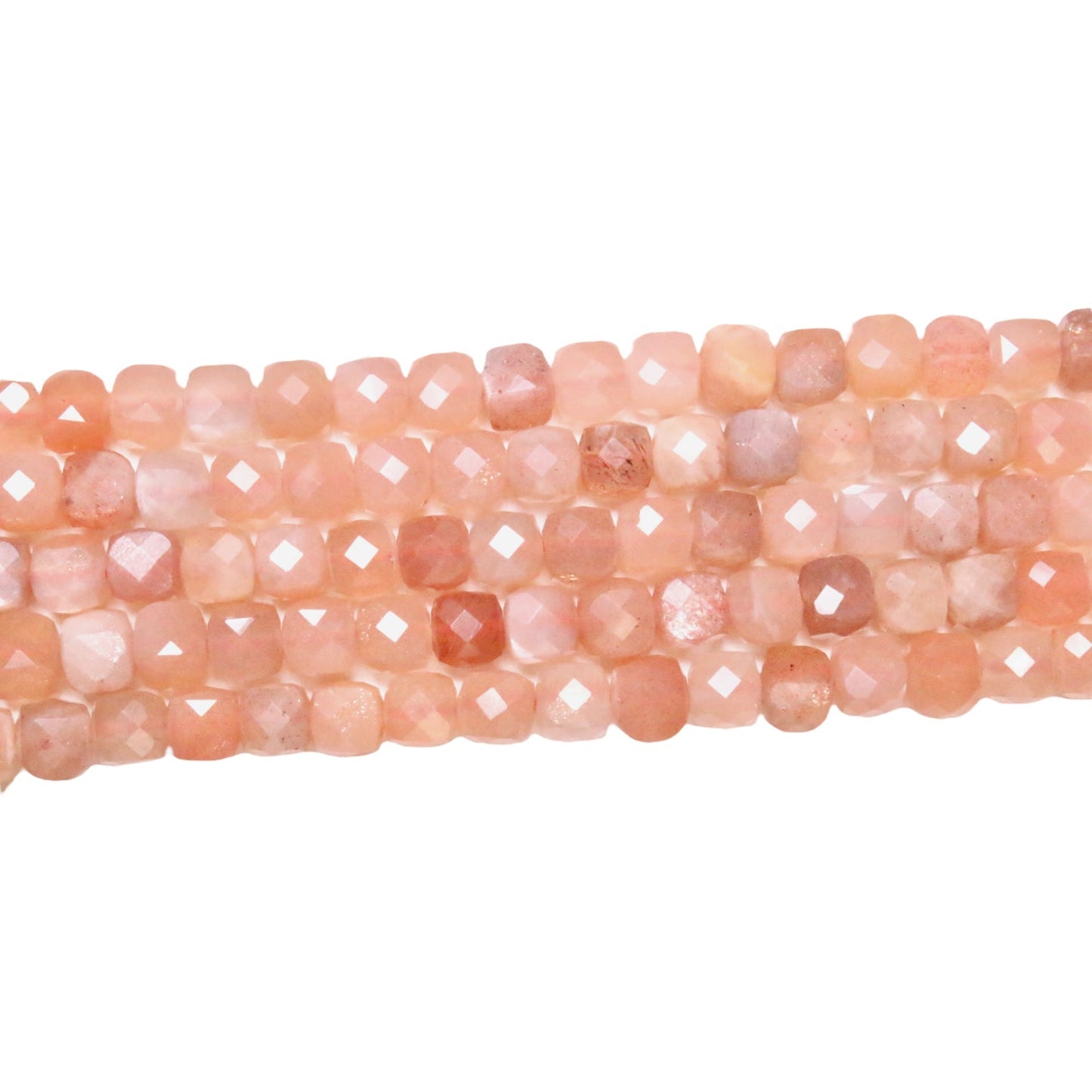 Fil de Pierre de soleil forme cube 4cmx4cm - Foliesbijoux