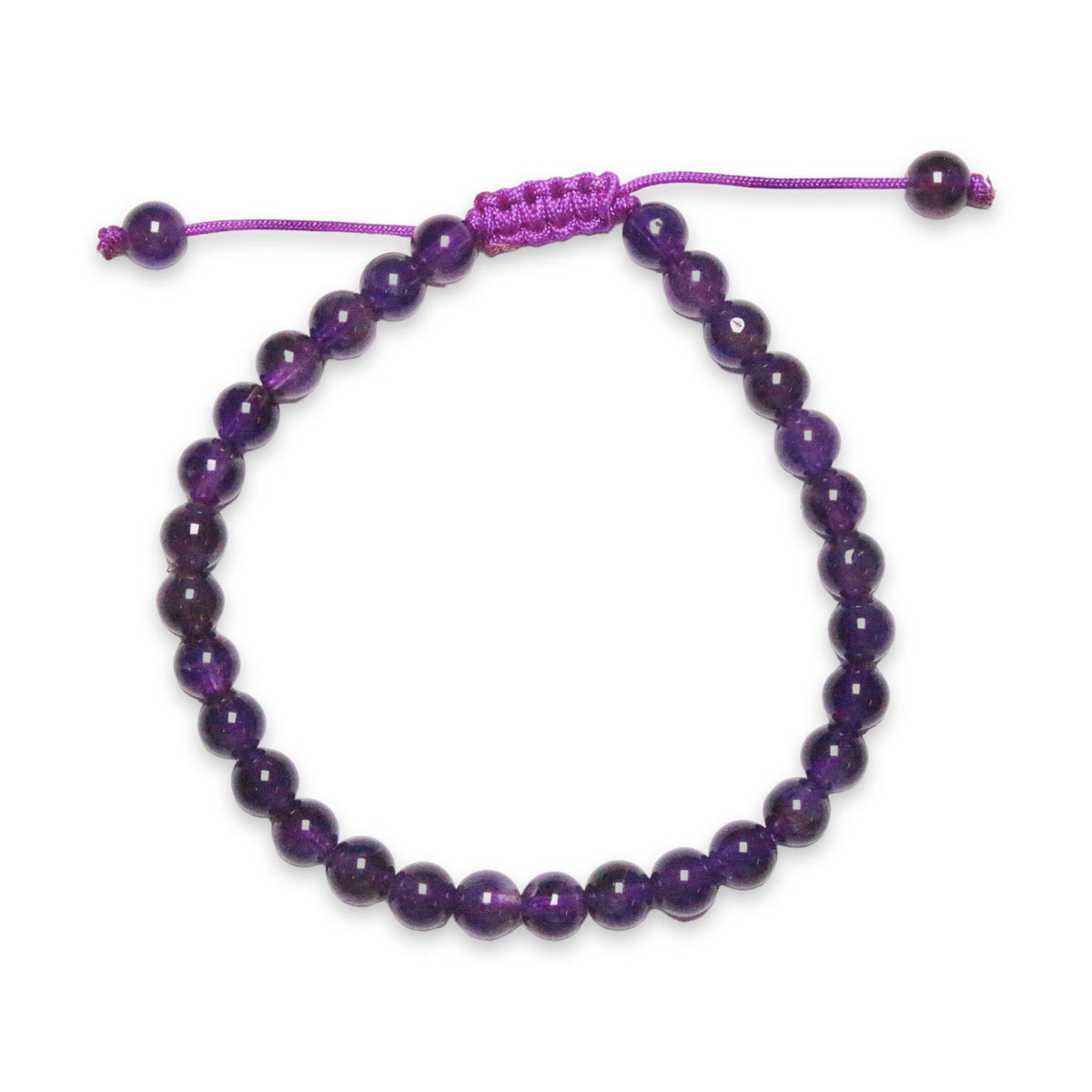 Bracelet Shamballa Améthyste A - Foliesbijoux