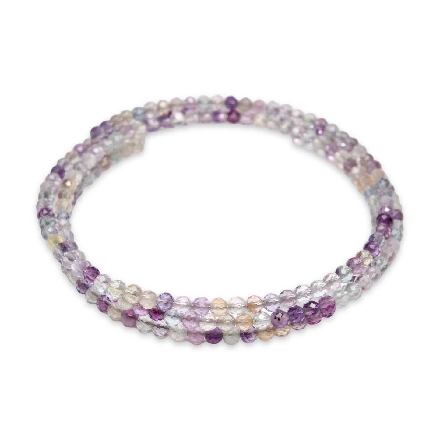 Bracelet Fluorine multicolore AA Facetté 3 tours - Foliesbijoux