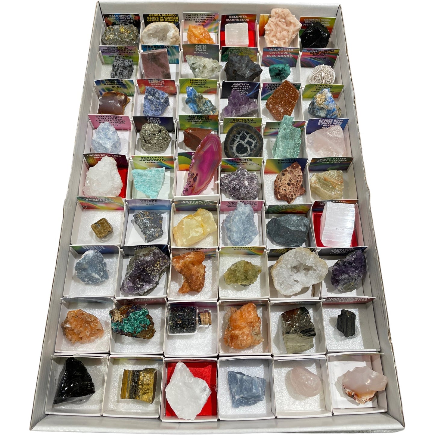 Boîte de 54 minéraux - Foliesbijoux