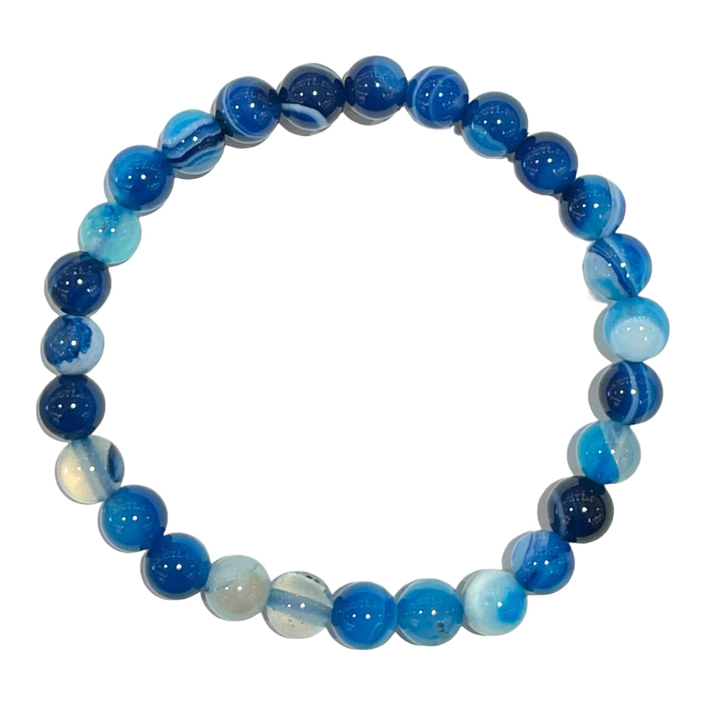 Bracelet Agate bleue A - Foliesbijoux