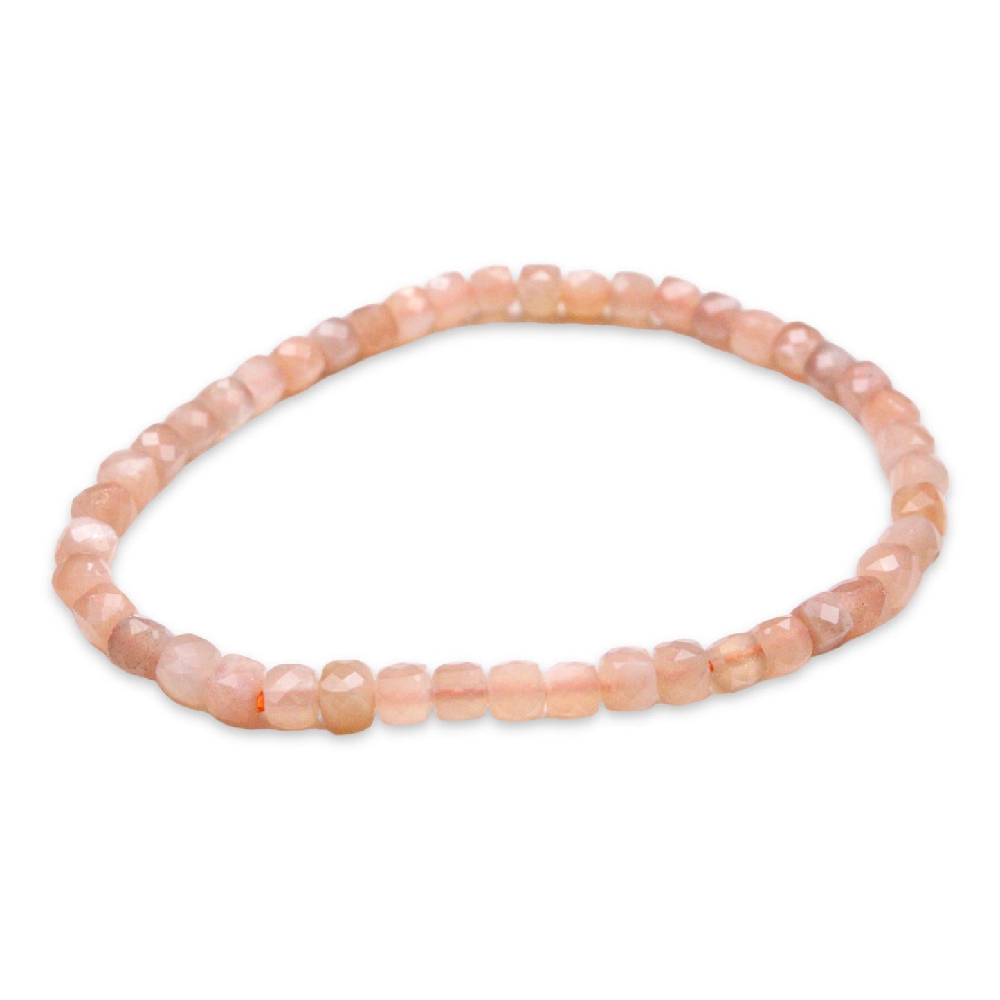 Bracelet Pierre de soleil cube A+ 4x4 mm - Foliesbijoux