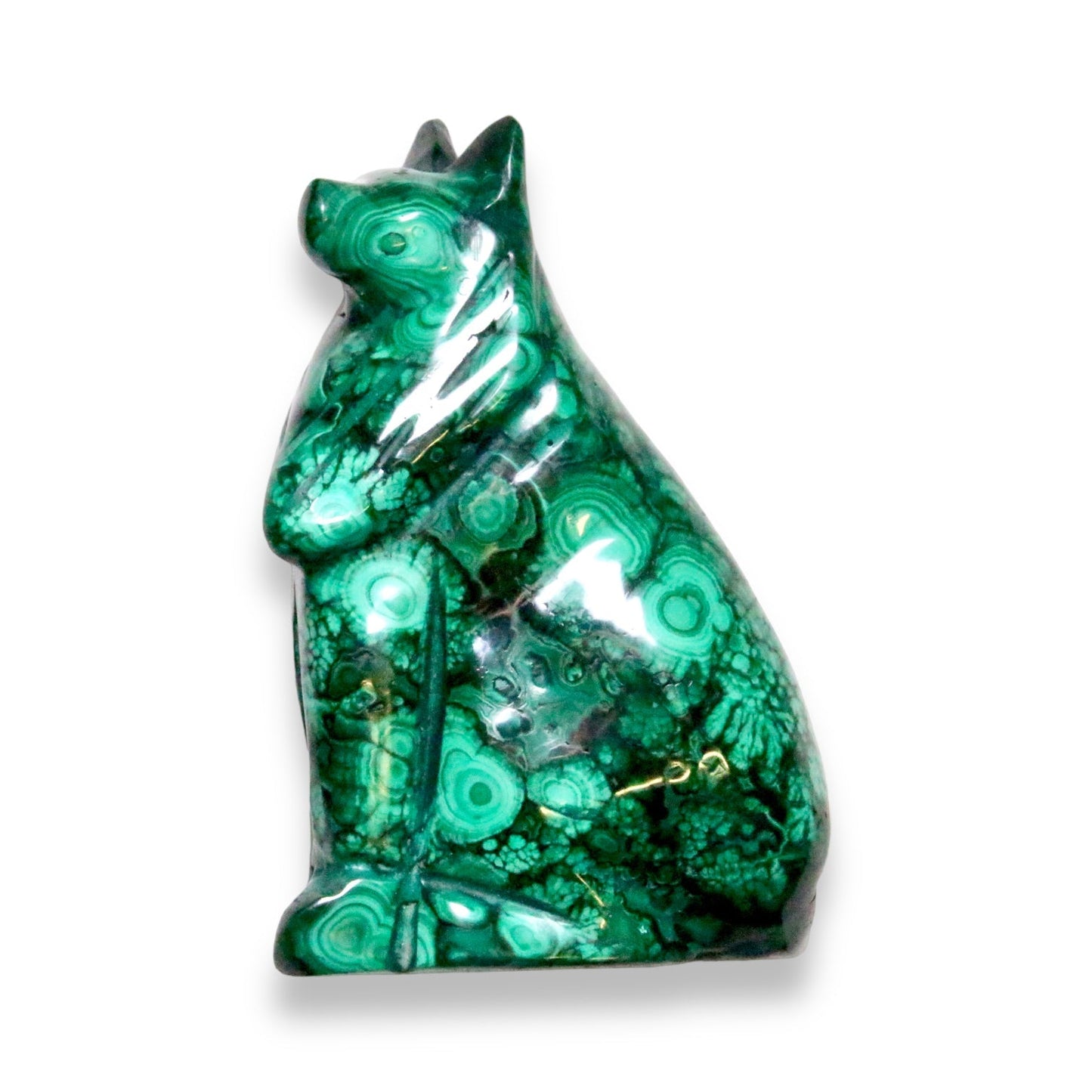 Loup en malachite du Congo - Foliesbijoux