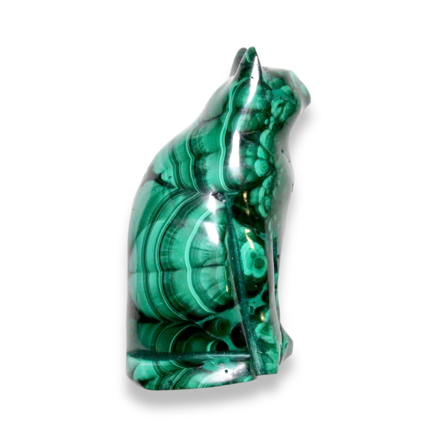 Chat en malachite du Congo - Foliesbijoux