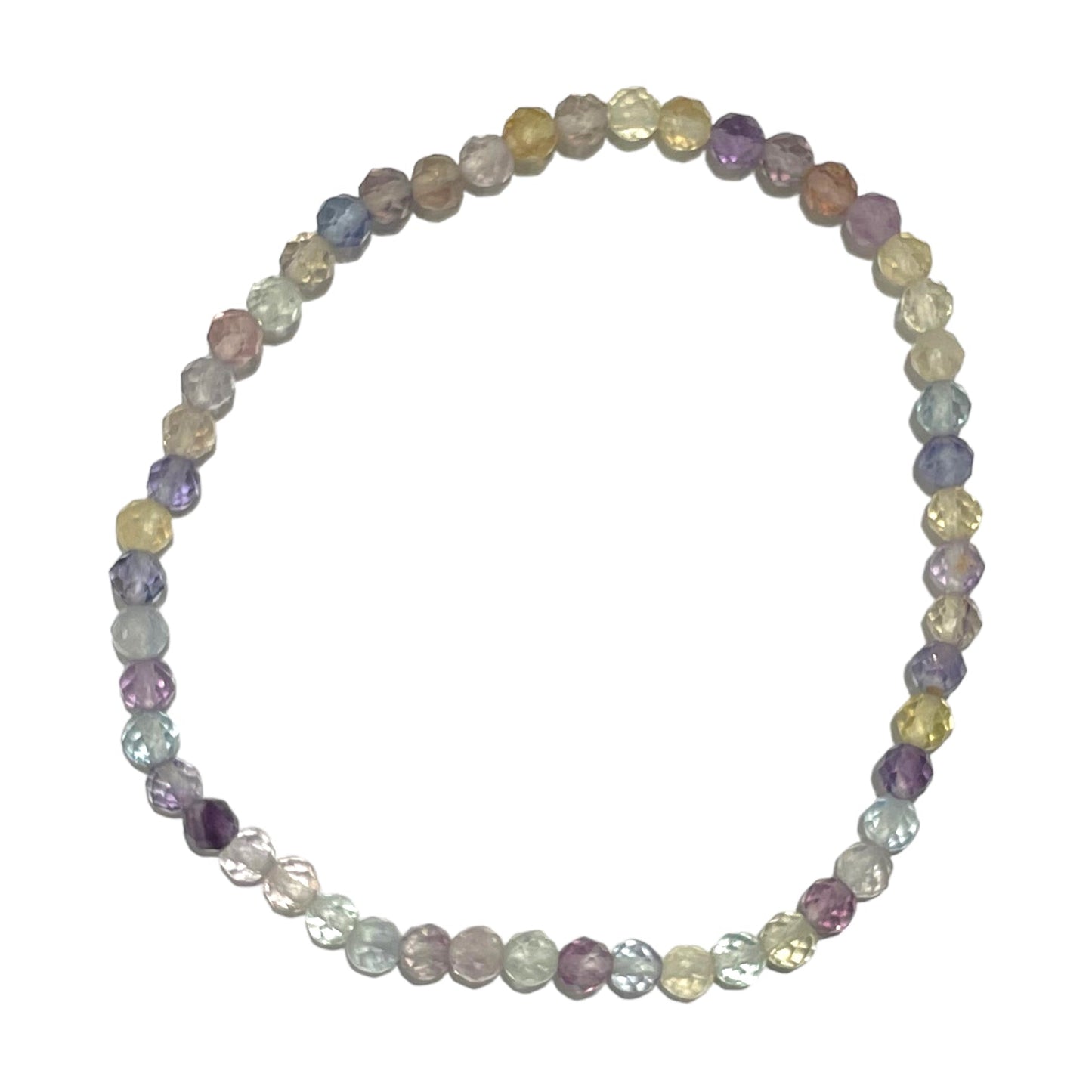 Bracelet Facetté 3mm Fluorine multicolore A - Foliesbijoux