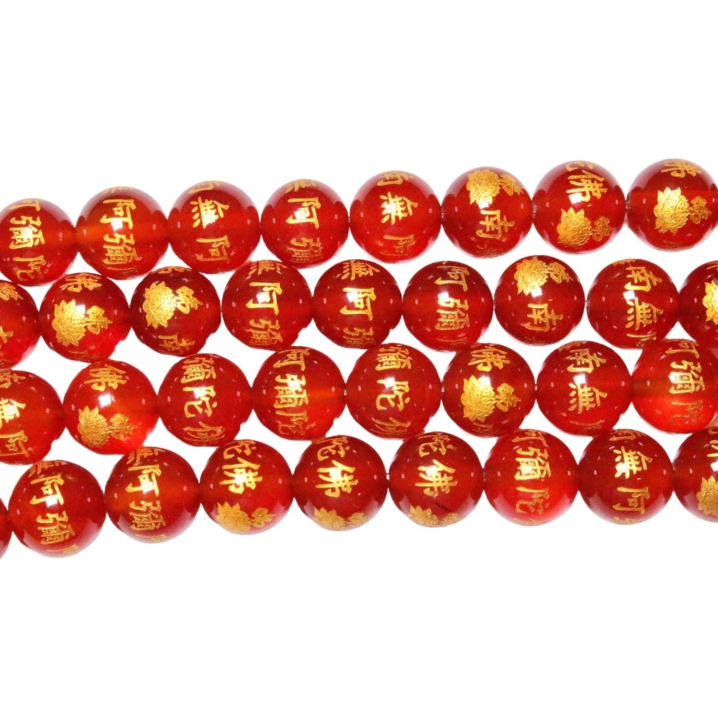 Fil de perle Feng shui Cornaline A - Foliesbijoux