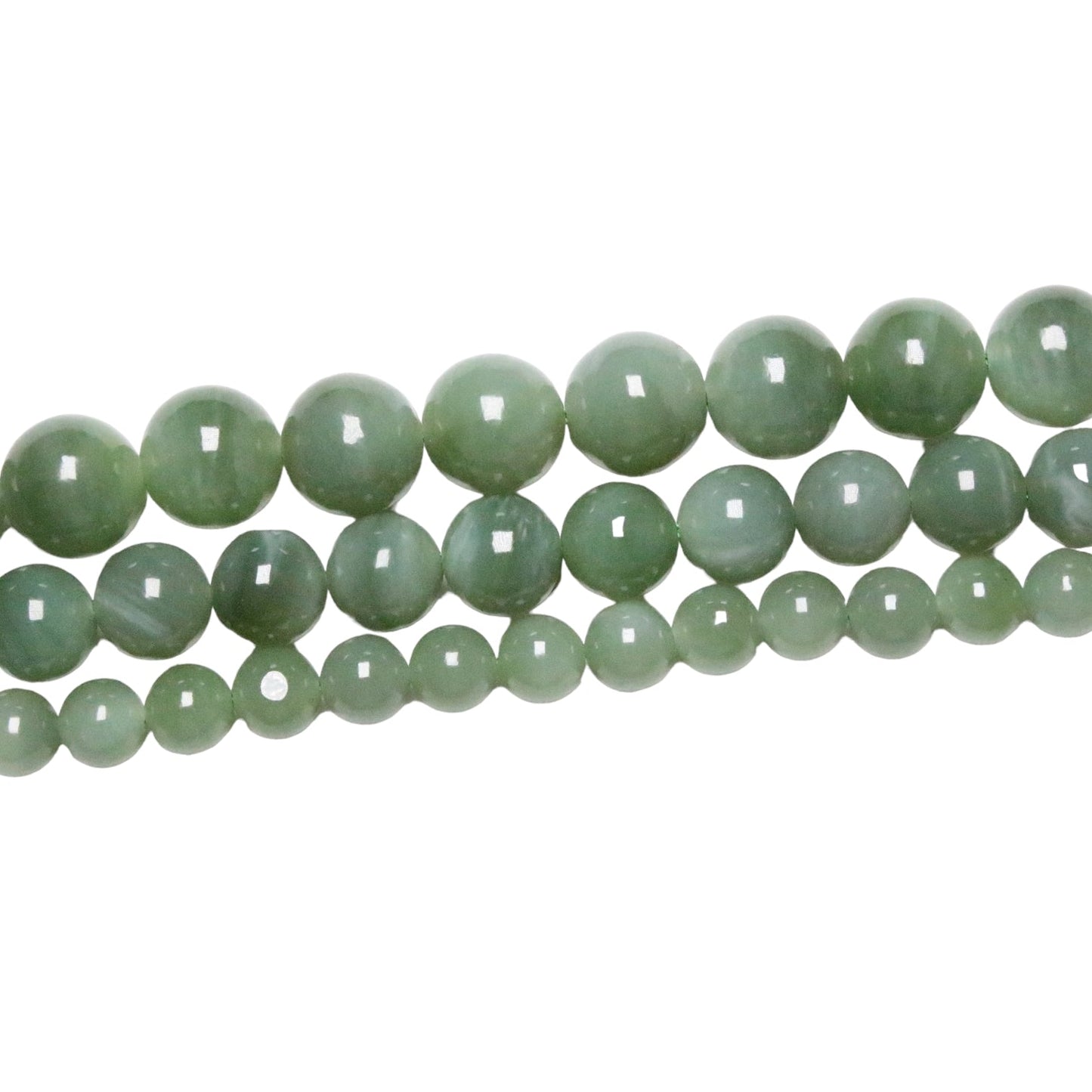 Fil de perle Jade Néphrite de Russie AA+ - Foliesbijoux