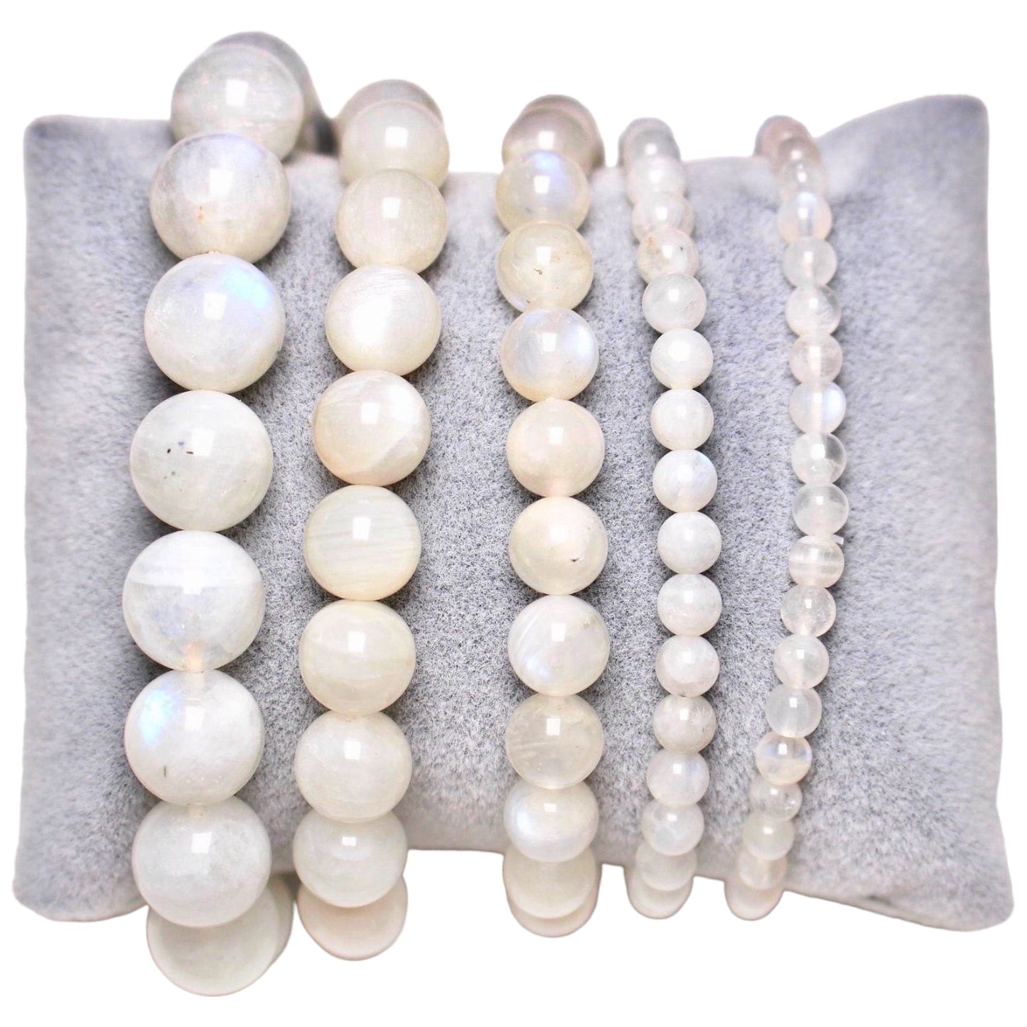 Bracelet Pierre de lune bleutée AA - Foliesbijoux