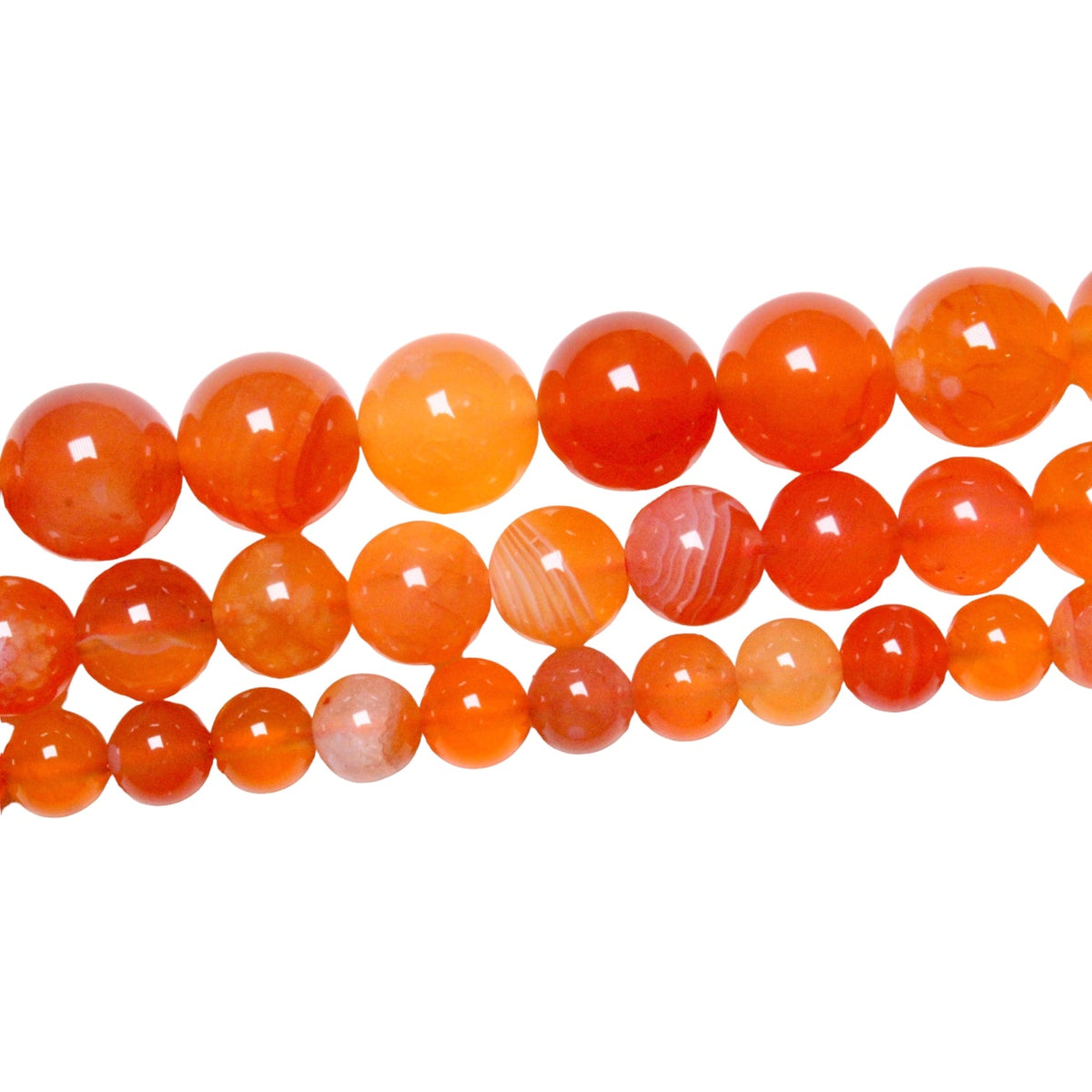 Fil de perle Agate de feu A+ - Foliesbijoux