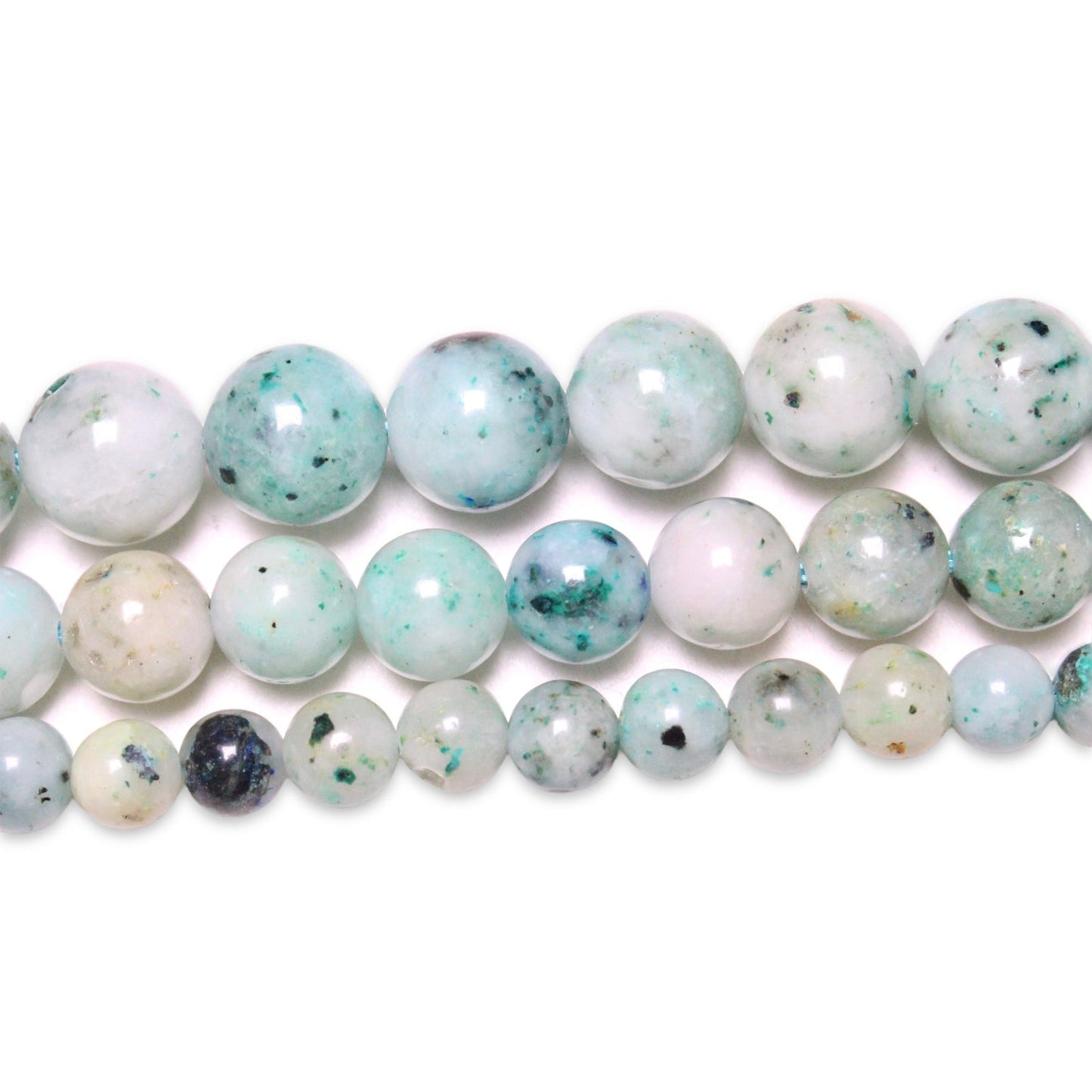 Fil de perles jaspe Kiwi A - Foliesbijoux