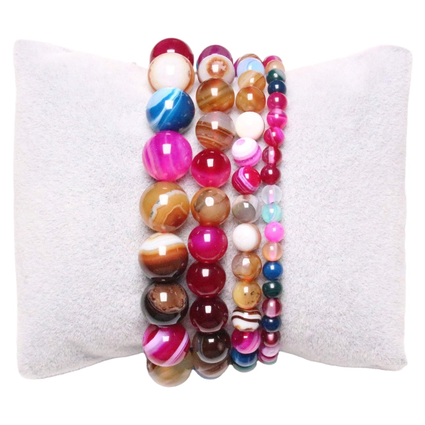 Bracelet Agate Multicolore A - Foliesbijoux