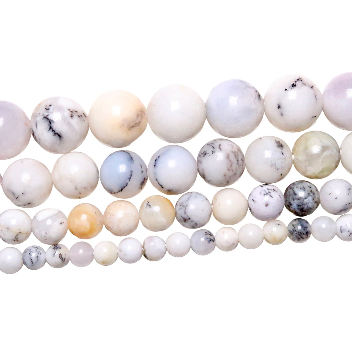 Fil de perle Merlinite/Agate Dendritique A+ - Foliesbijoux