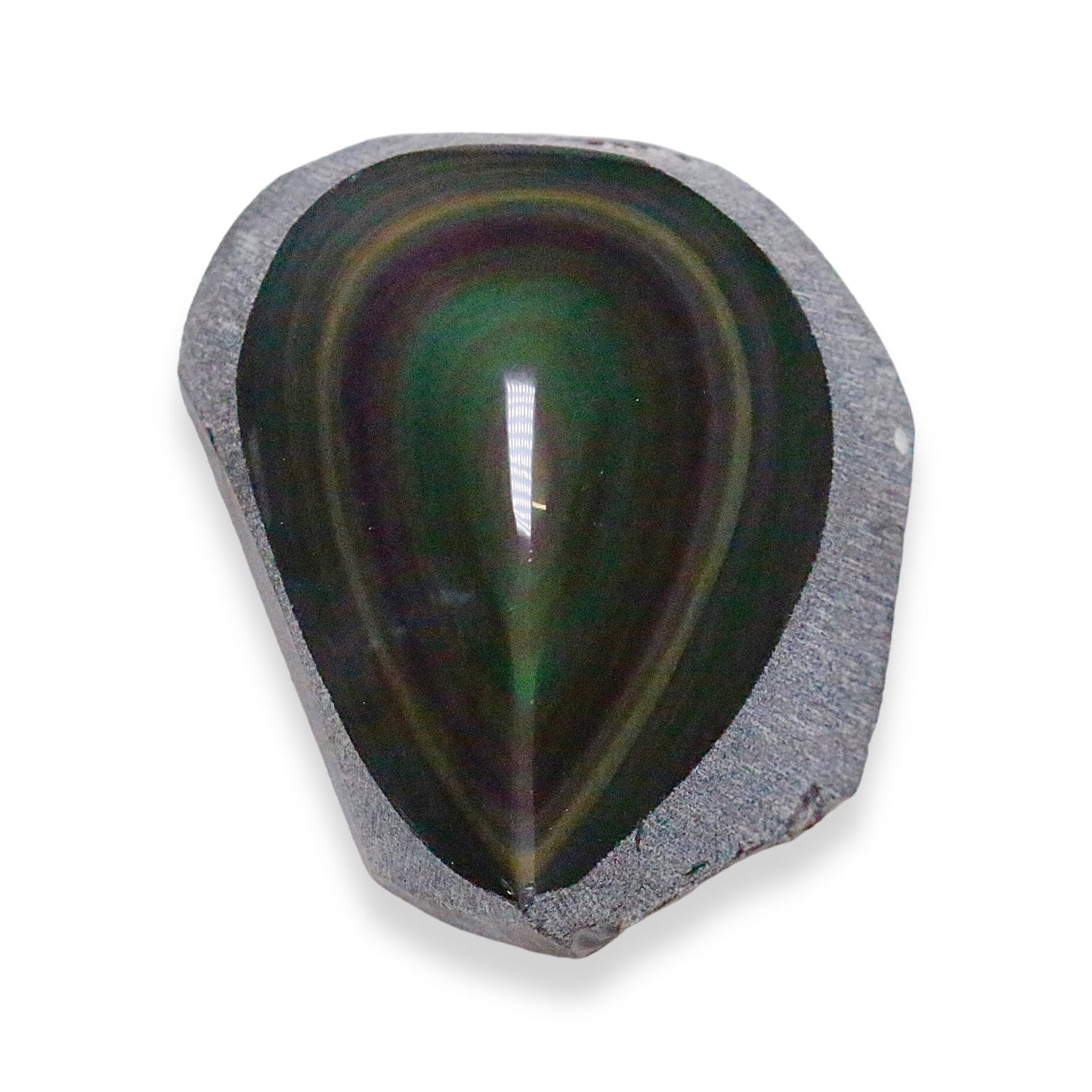 Obsidienne oeil celeste semi brut - Foliesbijoux