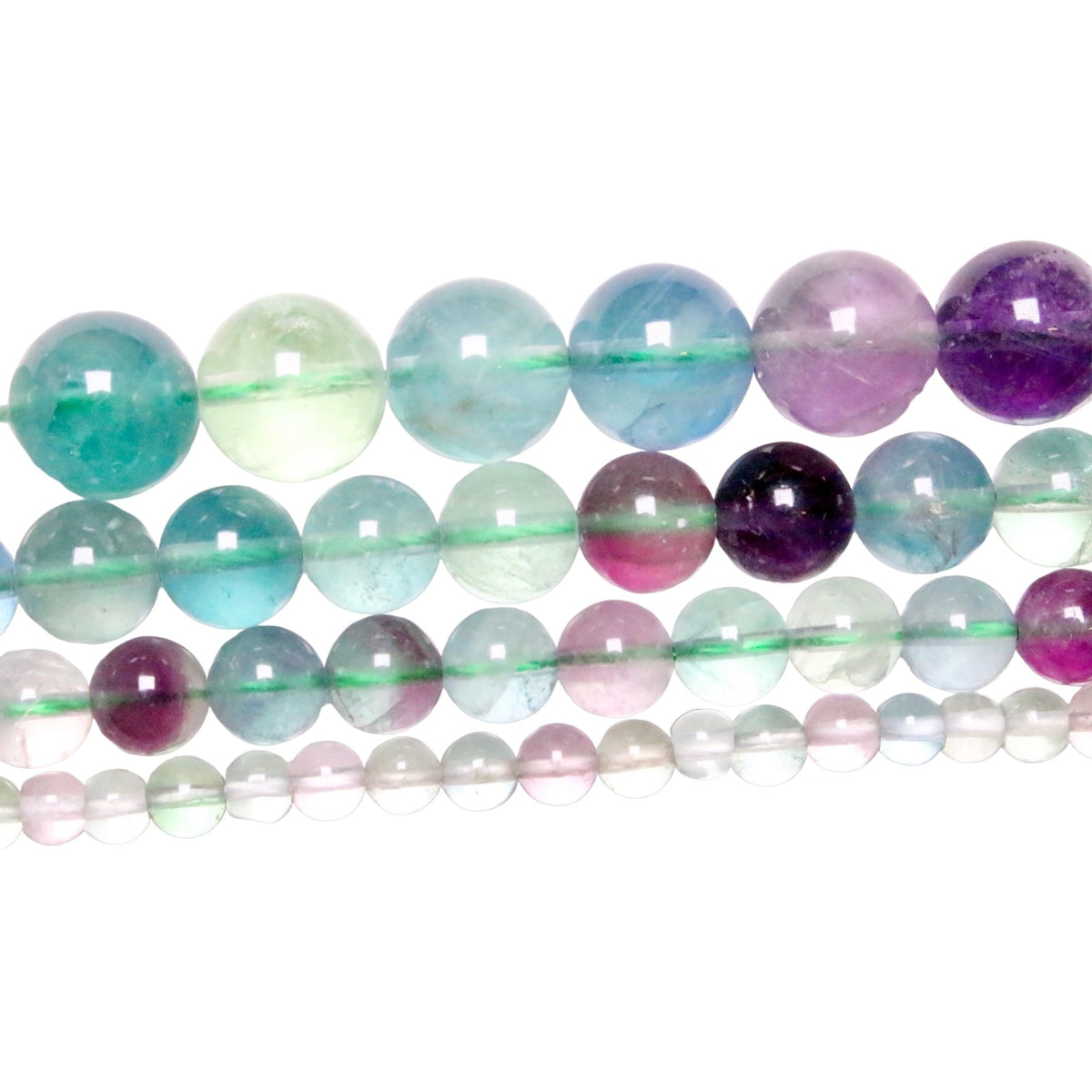 Fil de perle Fluorine multicolore AA+ - Foliesbijoux