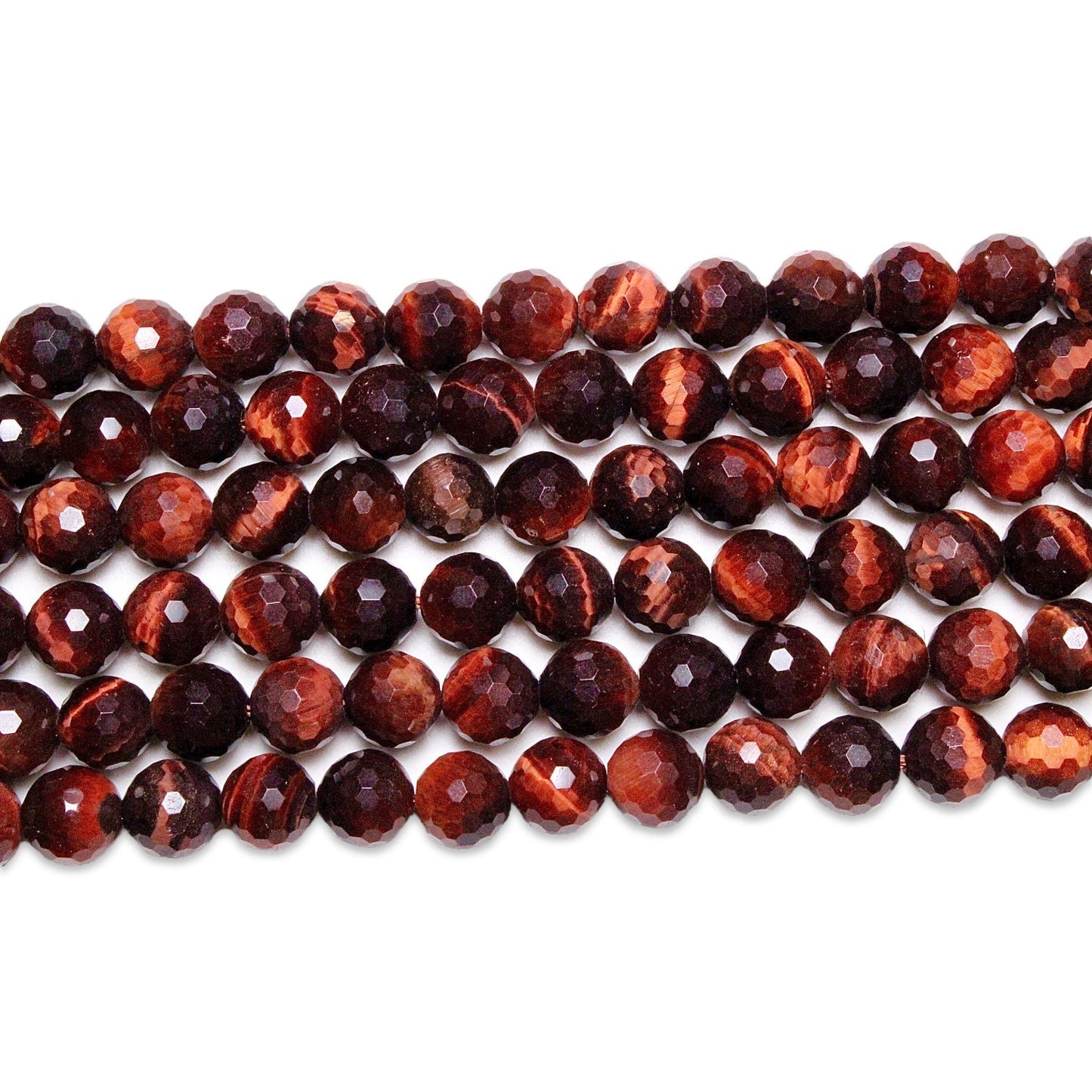 Fil de perles facettées oeil de taureau - Foliesbijoux