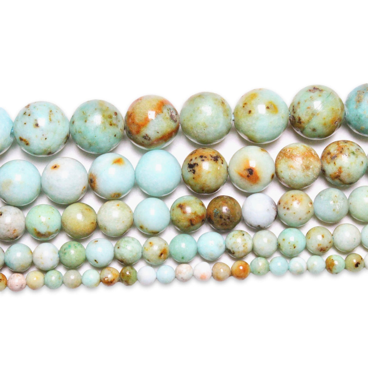 Fil de perles Turquoise de Mongolie A - Foliesbijoux